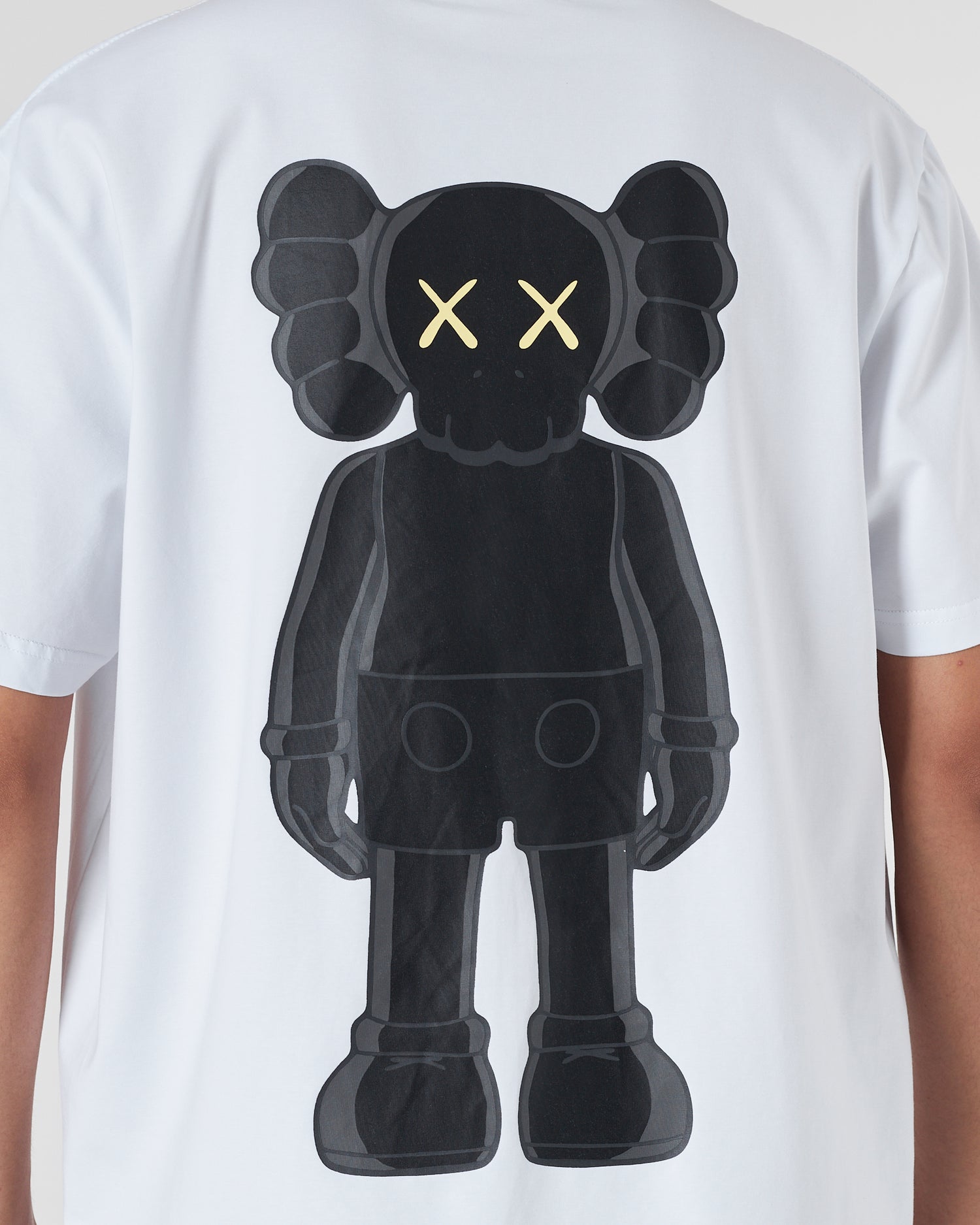 OW X Kaws Back Logo Printed Men White  T-Shirt 16.90