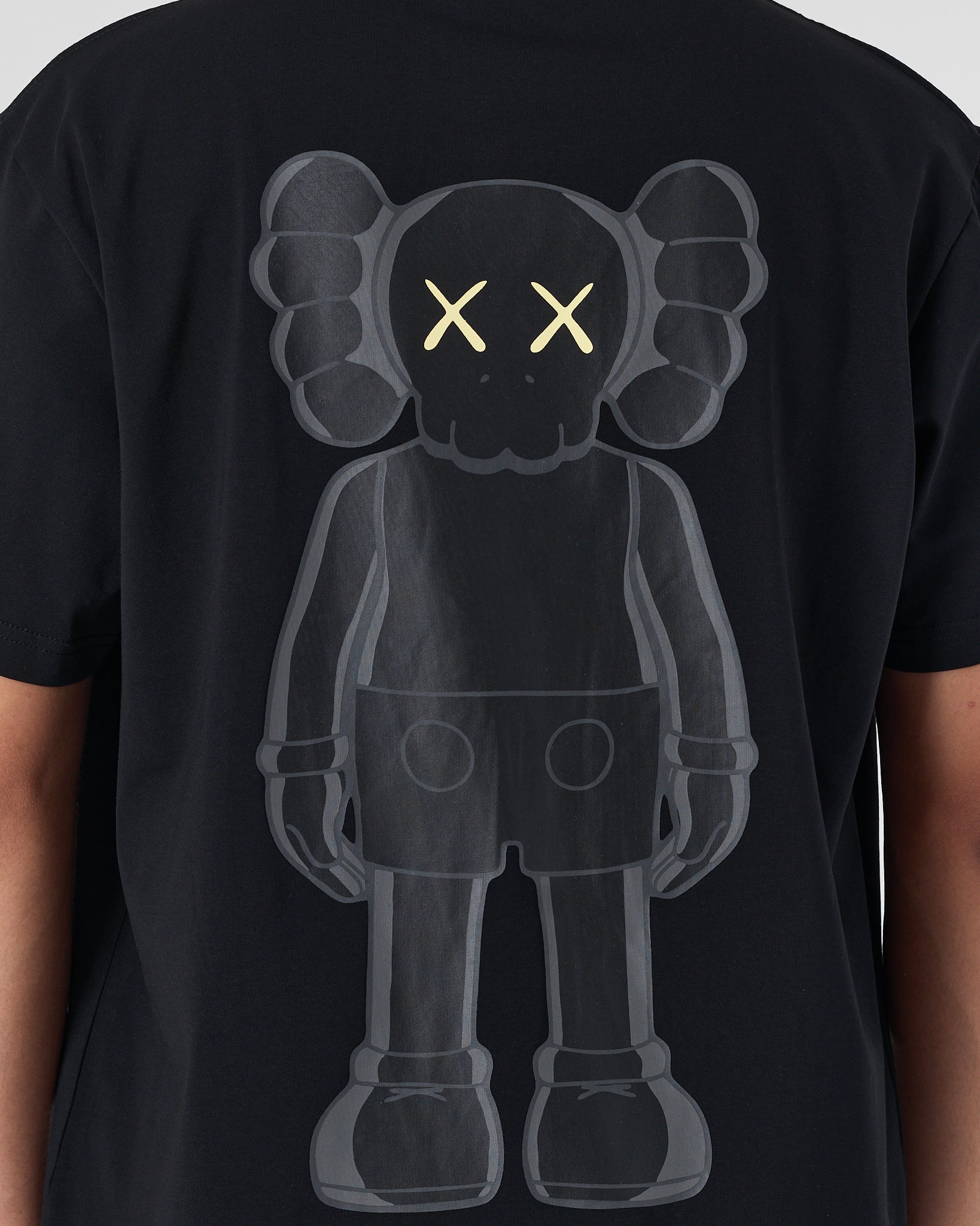 OW X Kaws Back Logo Printed Men Black T-Shirt 16.90