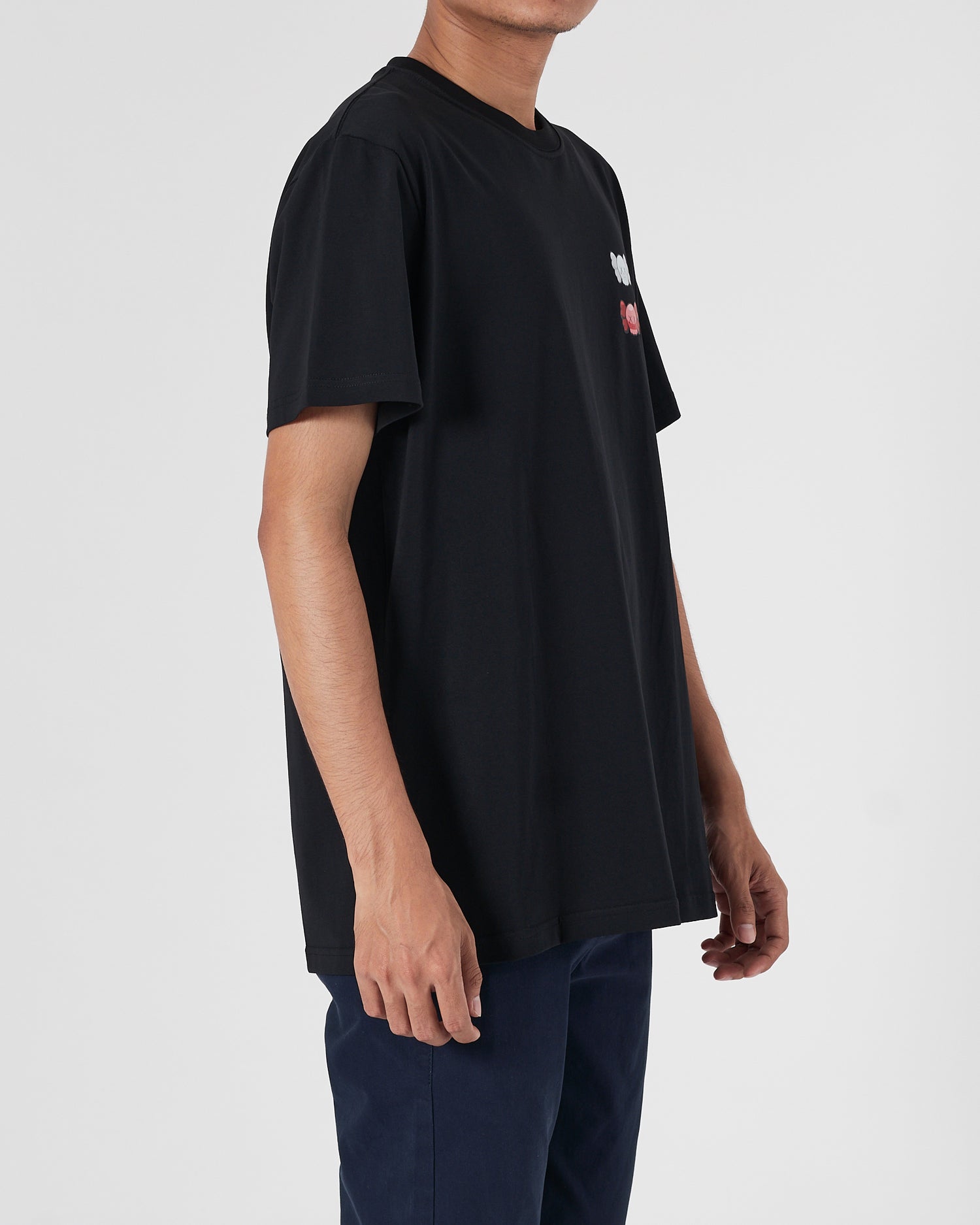 OW X Kaws Back Logo Printed Men Black T-Shirt 16.90