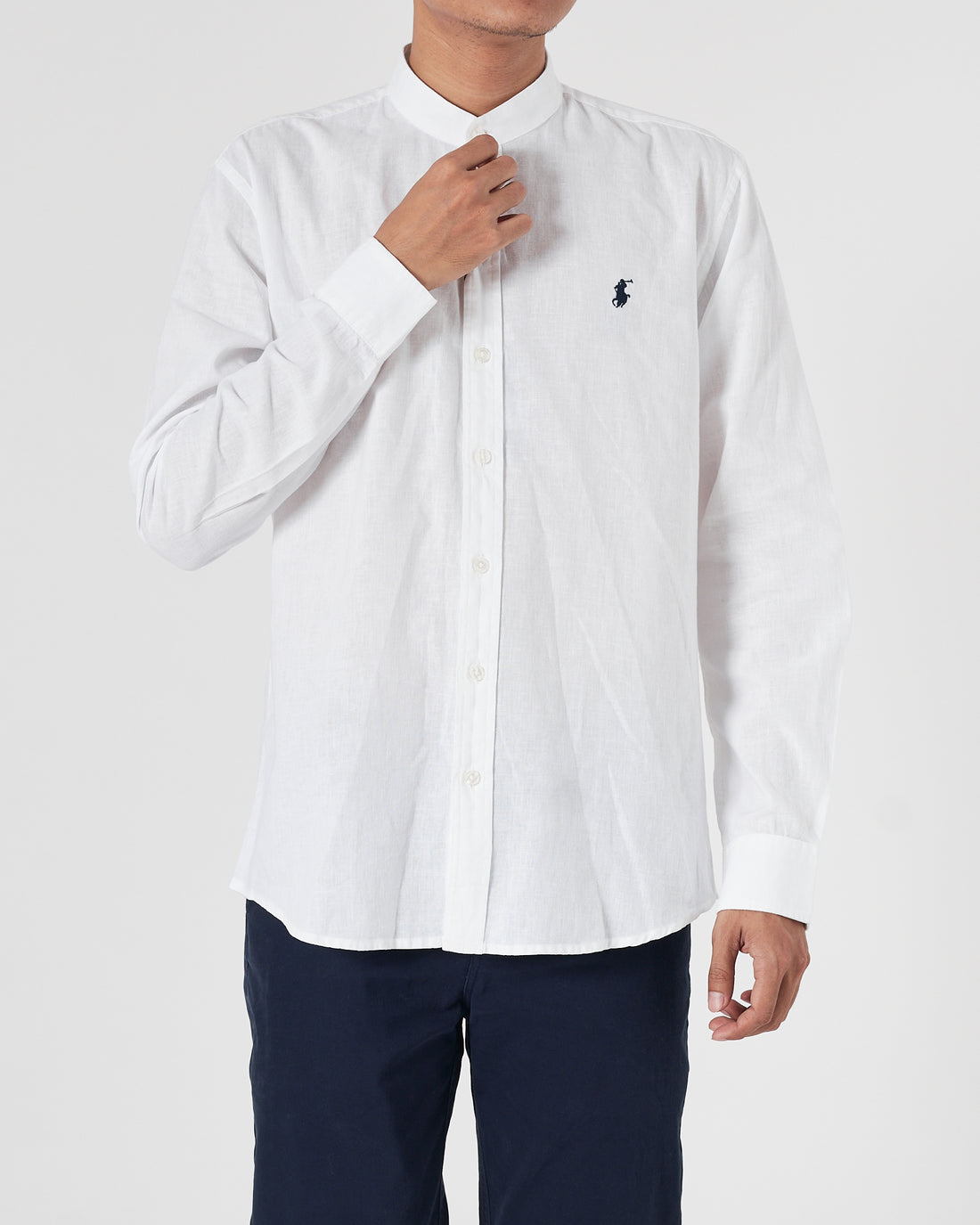 RL Linen Men White Shirts Long Sleeve 20.90