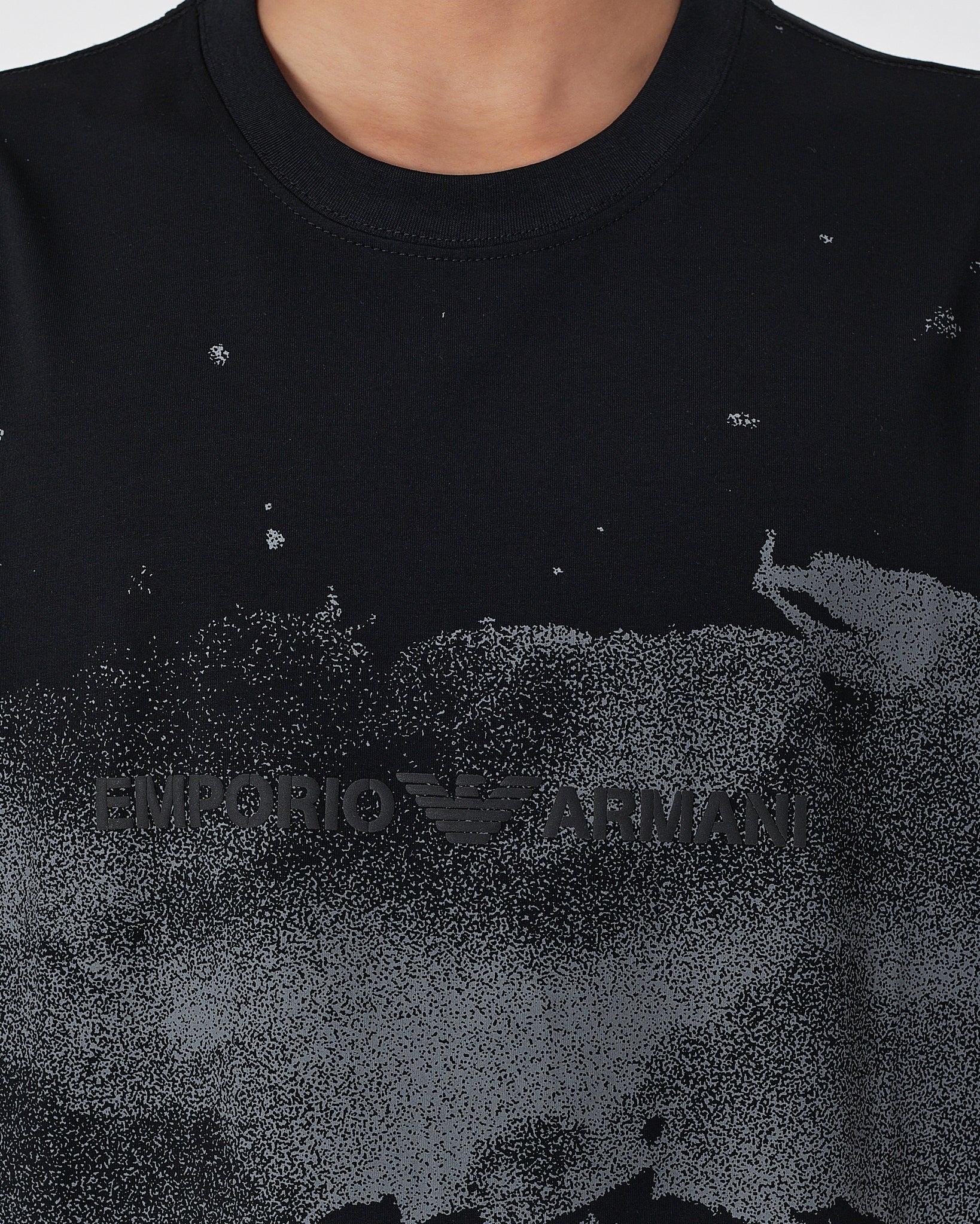 ARM Ink Splatter Printed Men Black T-Shirt 15.90