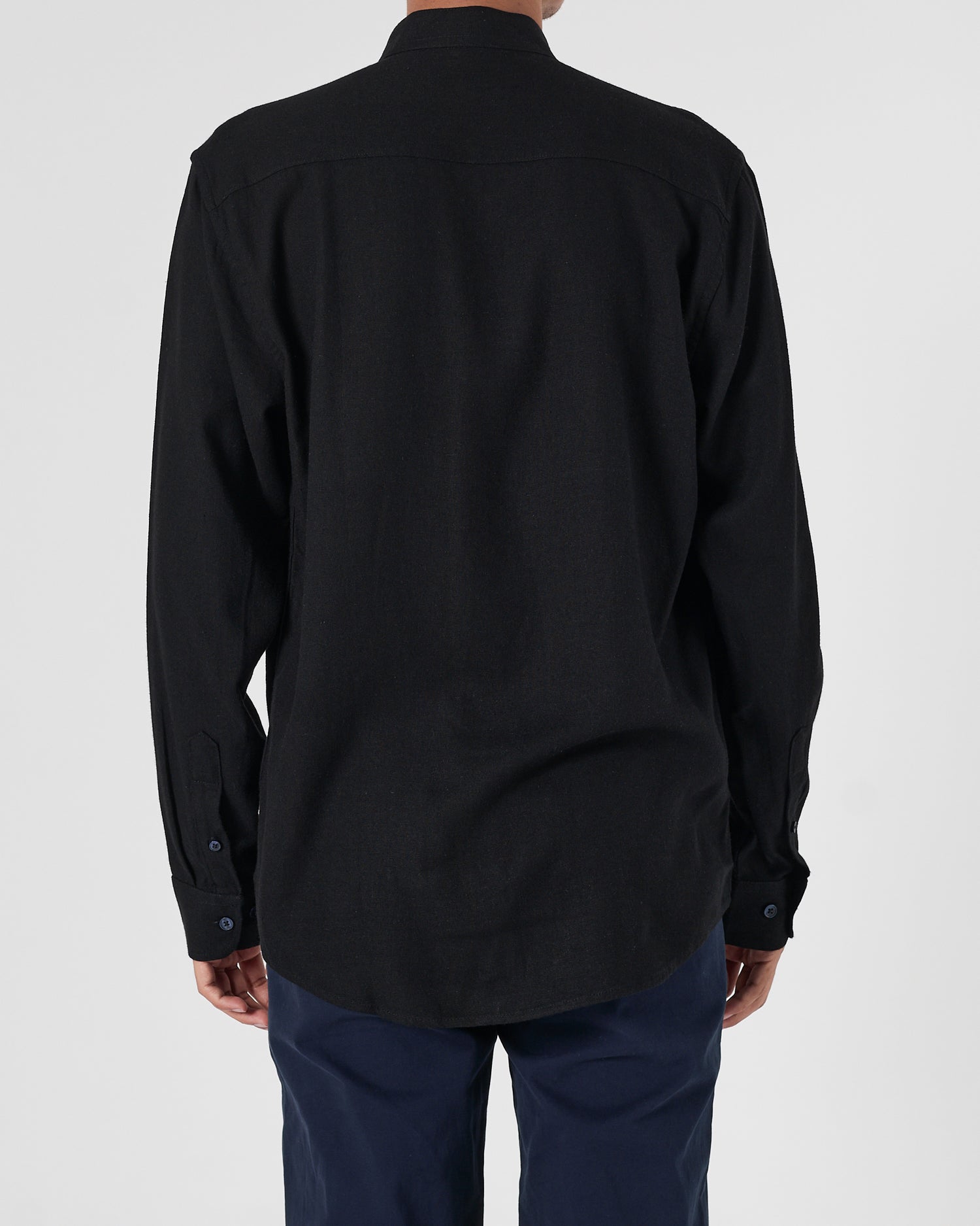 RL Linen Men Black Shirts Long Sleeve 20.90