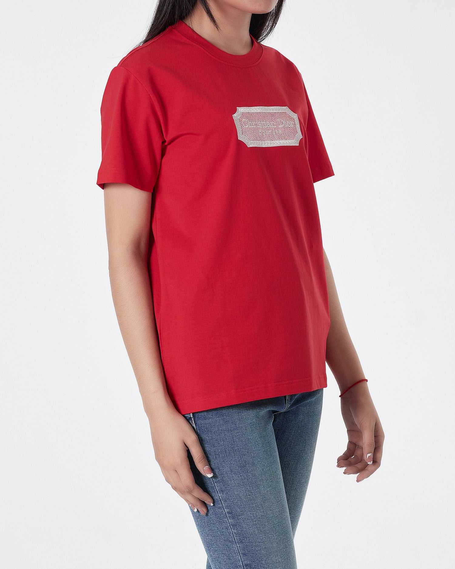 CD Logo Embroidered Unisex Red T-Shirt 15.90