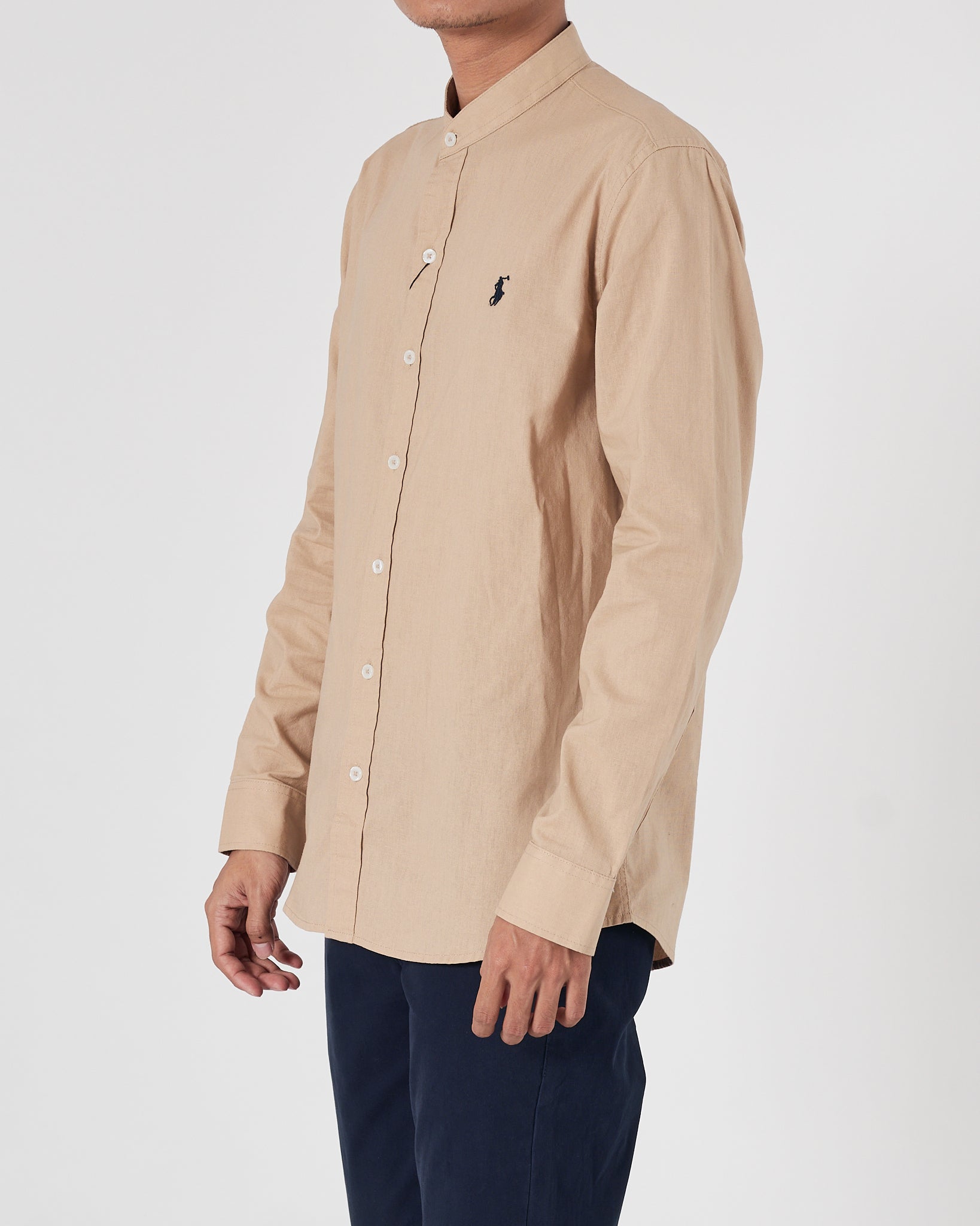 RL Linen Men Brown Shirts Long Sleeve 20.90