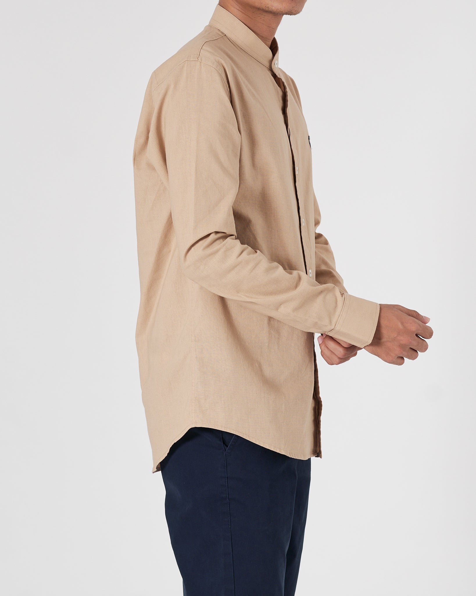 RL Linen Men Brown Shirts Long Sleeve 20.90