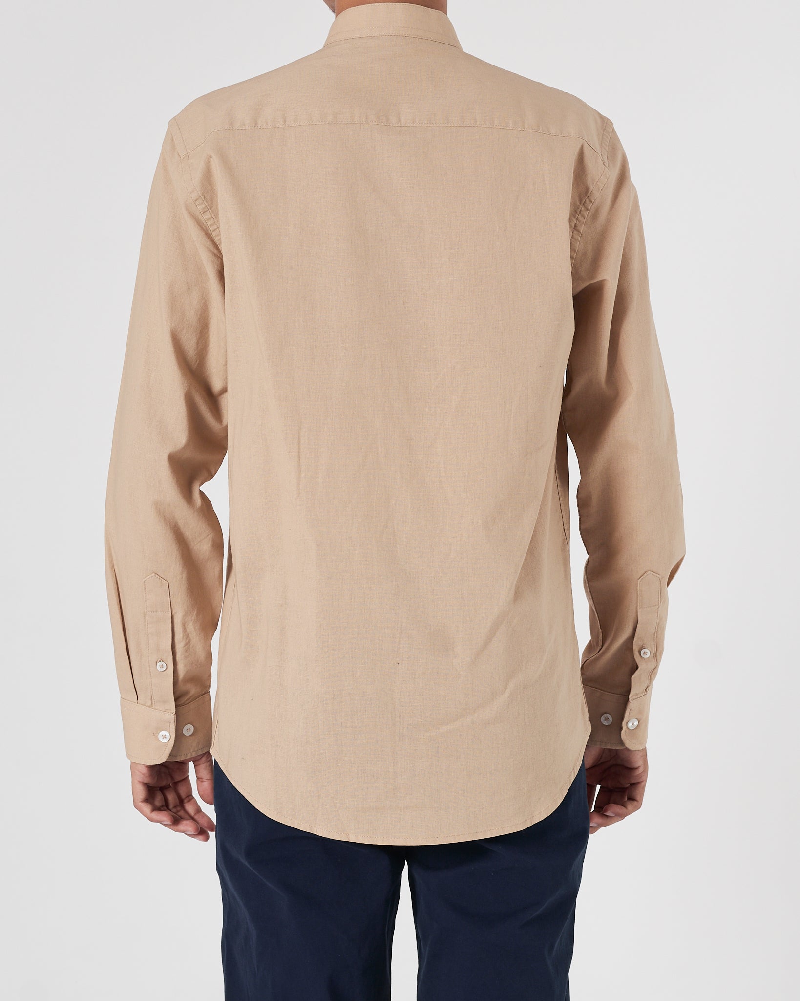 RL Linen Men Brown Shirts Long Sleeve 20.90