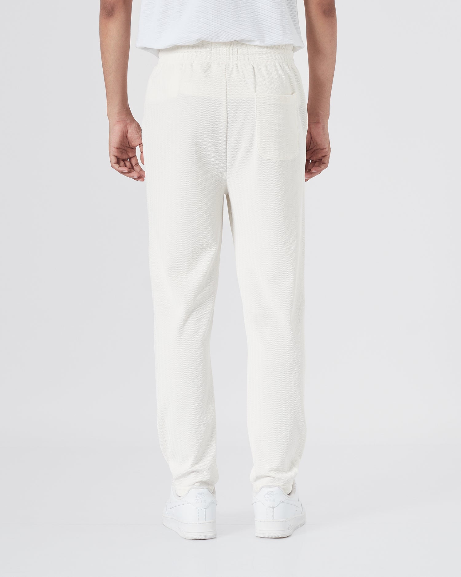 ZAR Elastic Waistband Men White Track Pants 21.90