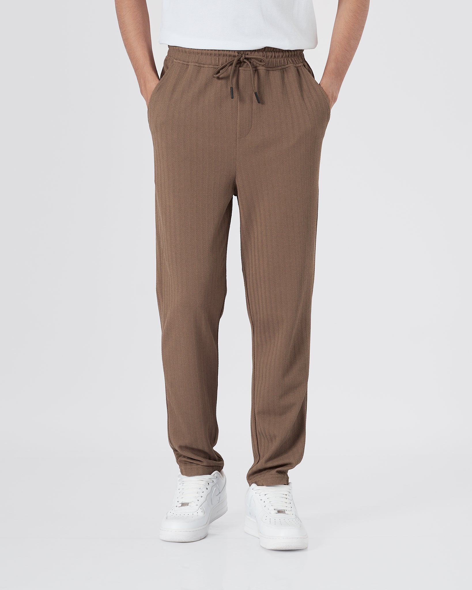 ZAR Elastic Waistband Men Brown  Track Pants 21.90