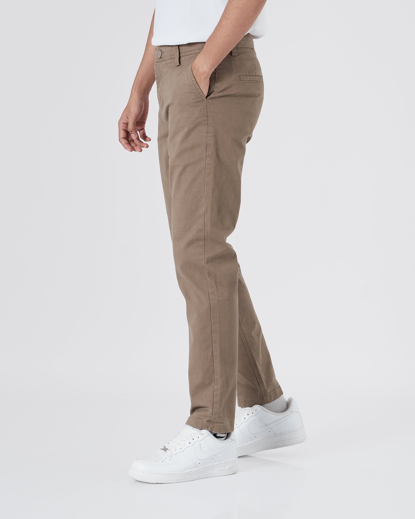 TH Plain Color Men Brown  Khaki Pants 25.90