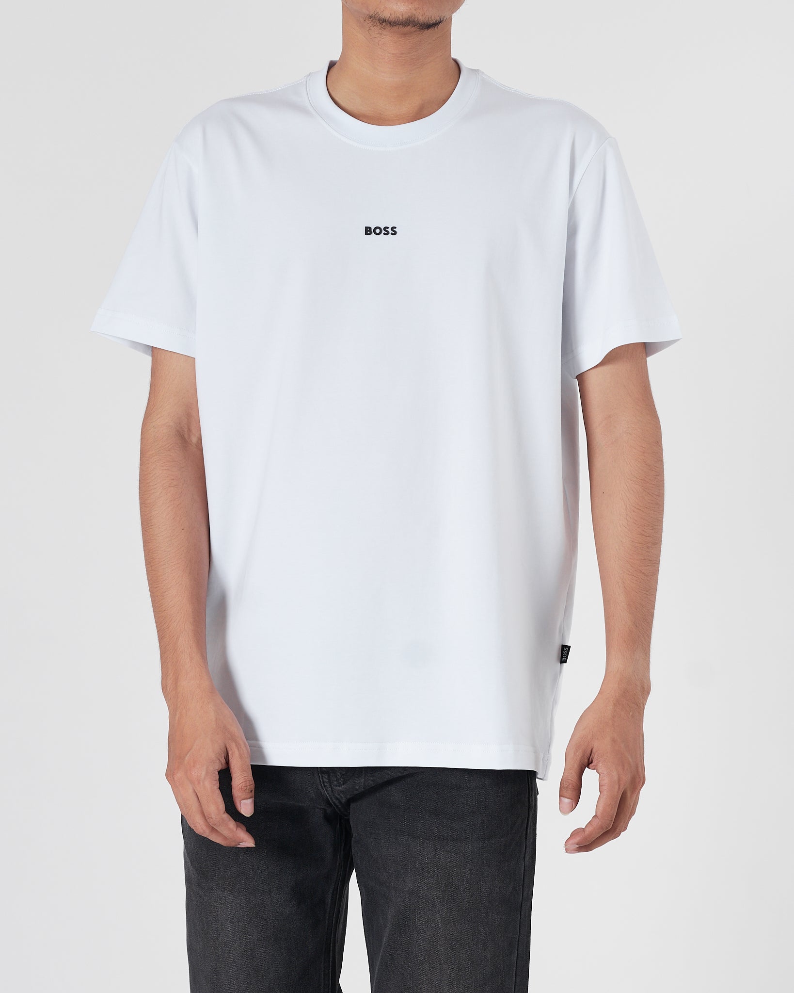 HUG Plain Color Men Men White T-Shirt 13.90