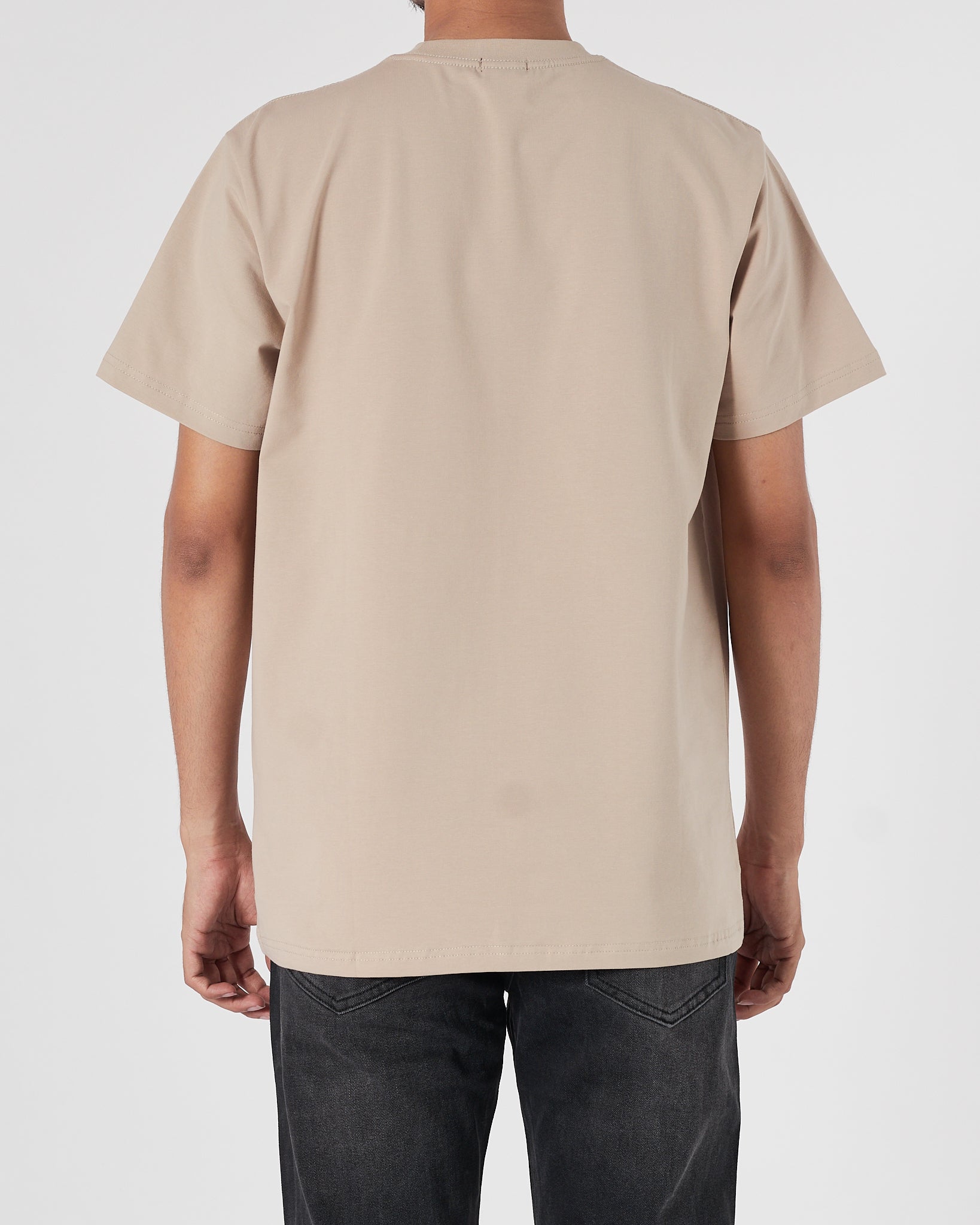 HUG Plain Color Men Men Light Brown T-Shirt 13.90