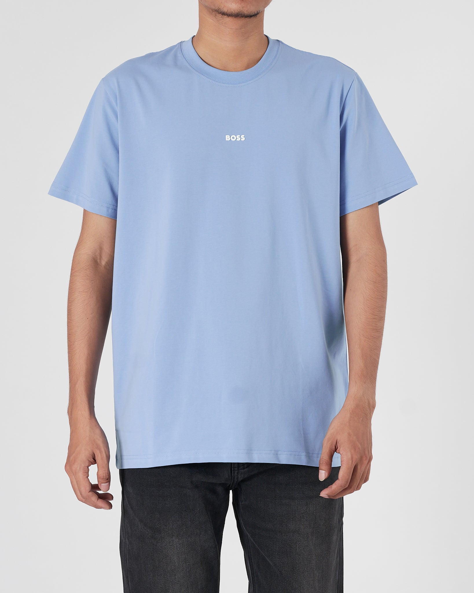 HUG Plain Color Men Men Light Blue T-Shirt 13.90