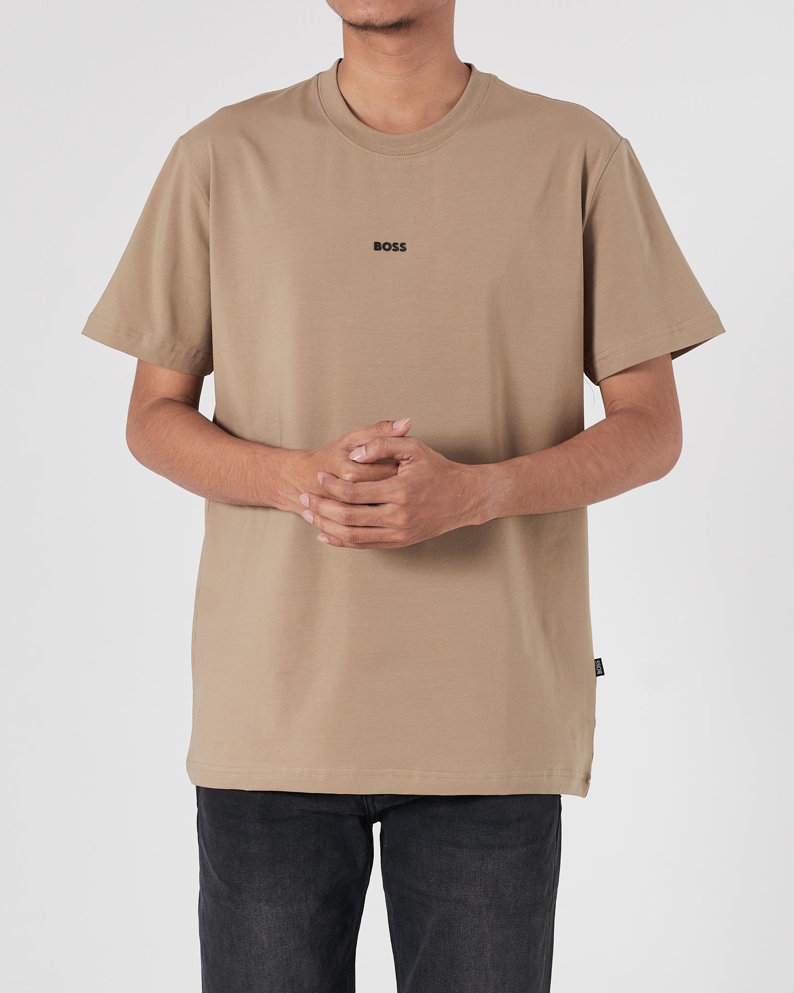 HUG Plain Color Men Men Brown T-Shirt 13.90