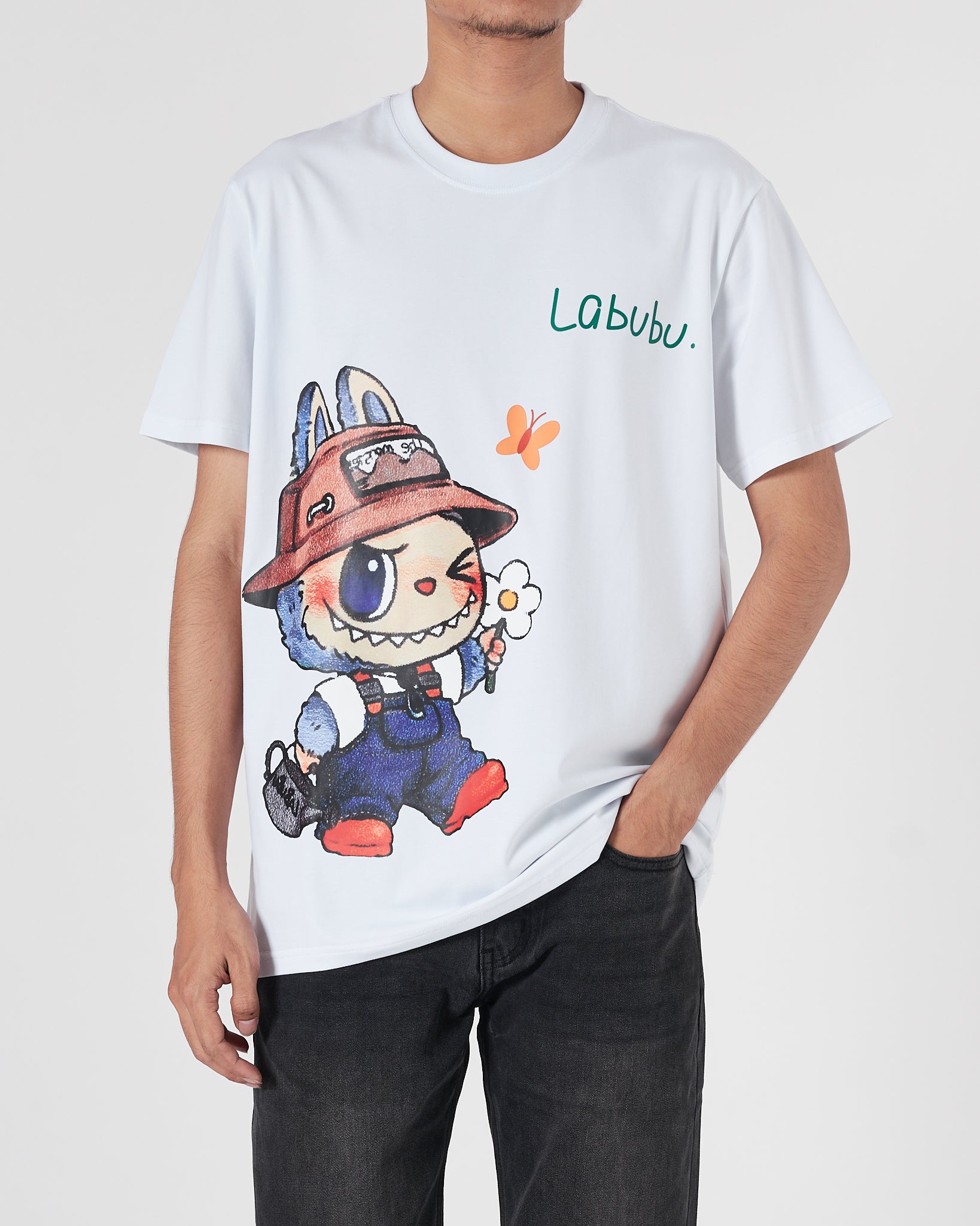 MLB Labubu Printed Men White T-Shirt 14.90