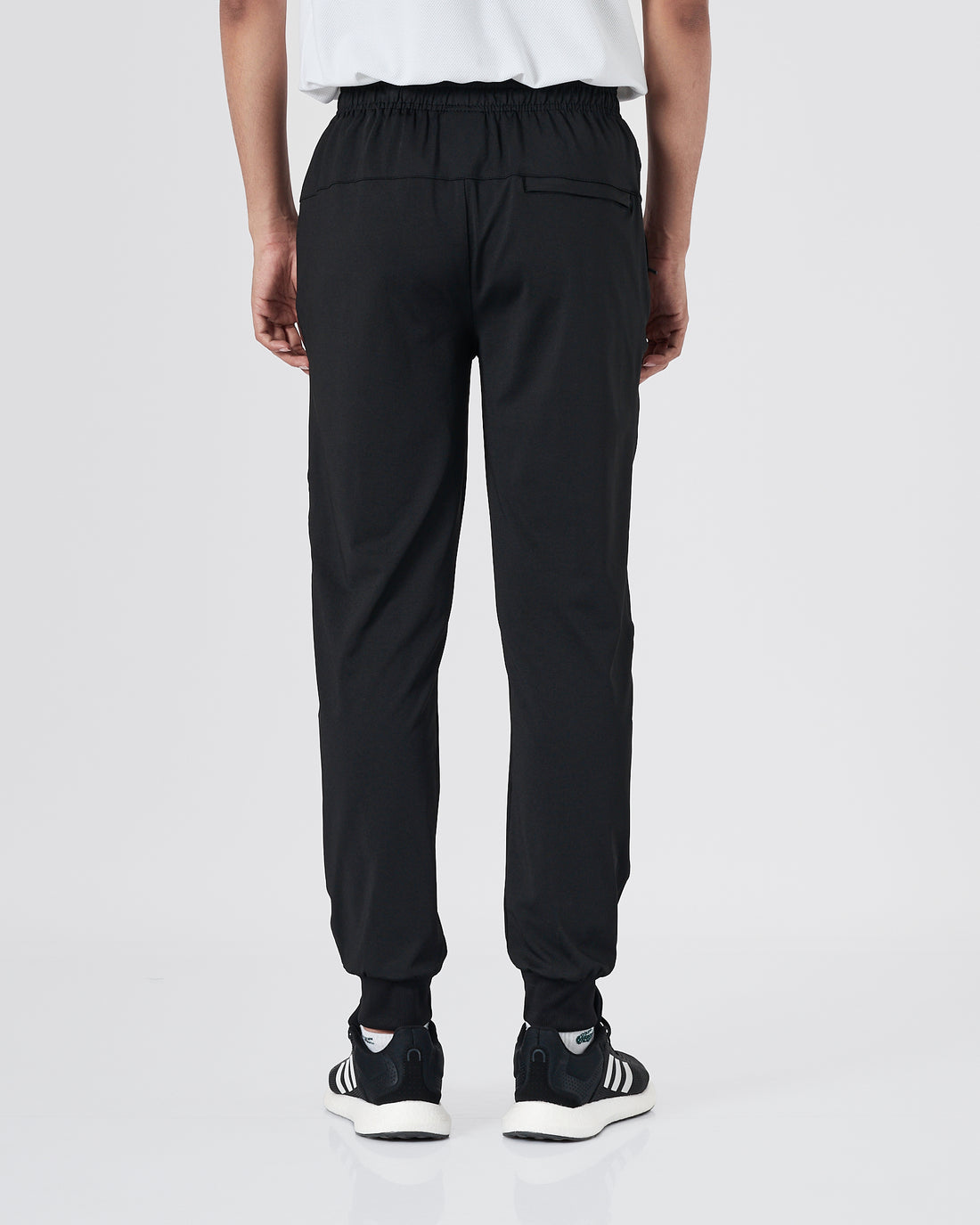 NIK Swooh Logo Embroidered Men Black Track Pants 15.90