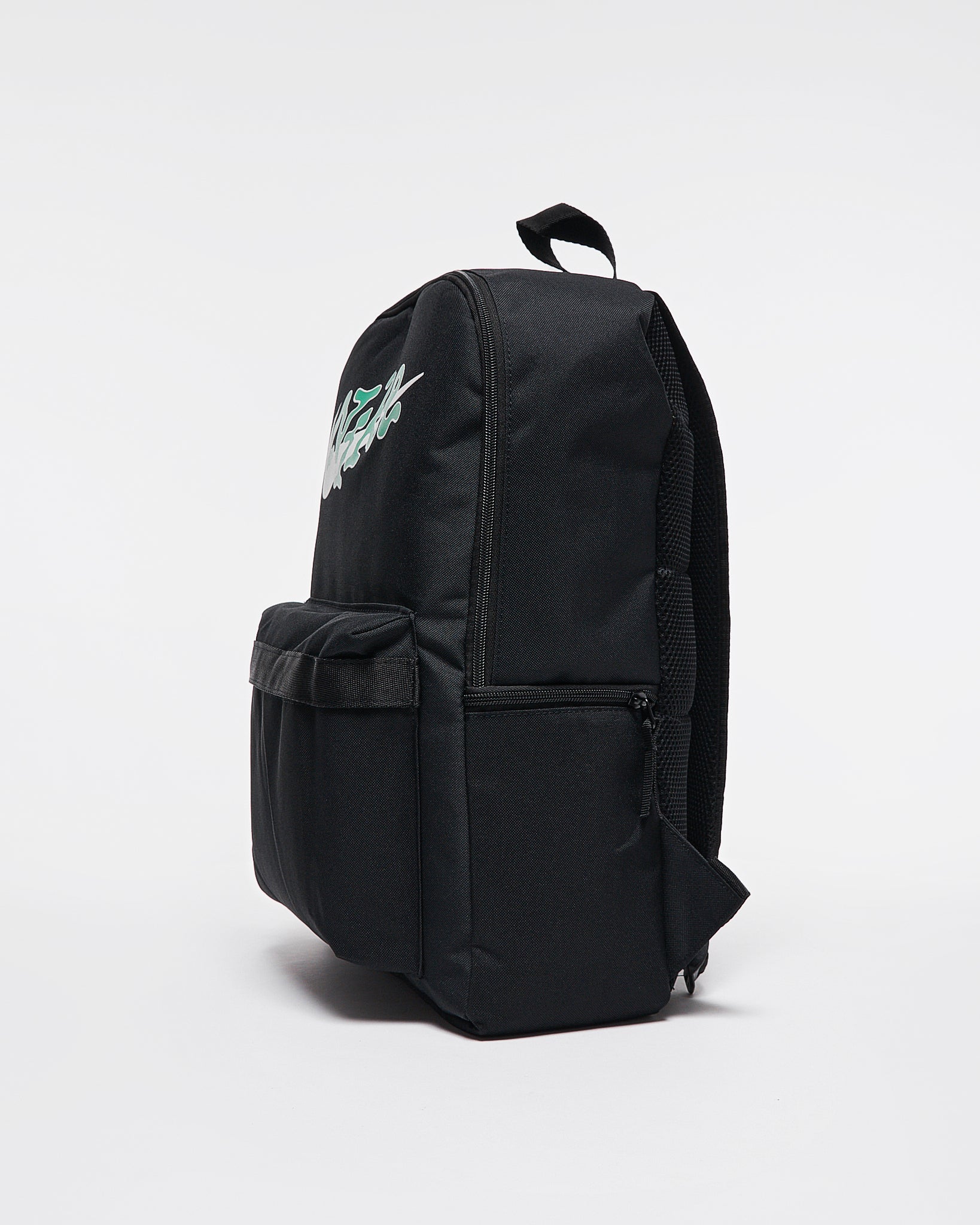 NIK Swooh Logo Printed Black Backpack 17.90