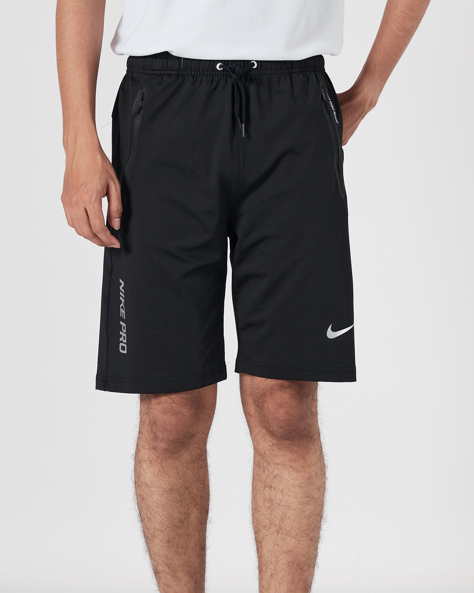 NIK Logo Printed Men Black Track Shorts 13.90