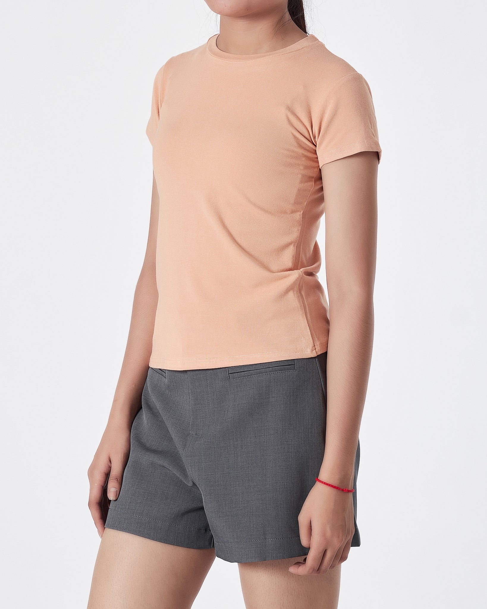 Plain Color Lady Brown T-Shirt 11.90