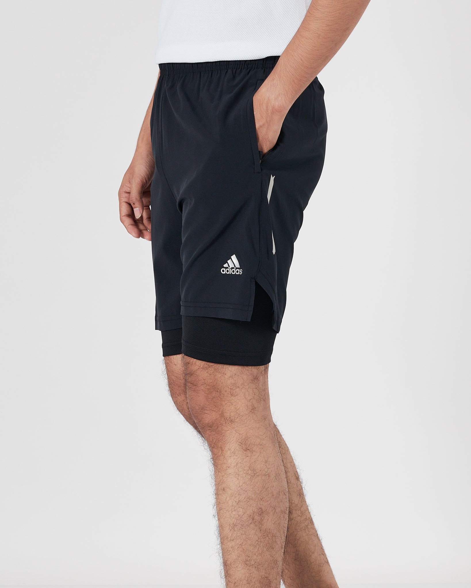 ADI 2in1 Men Black Track Shorts 14.50