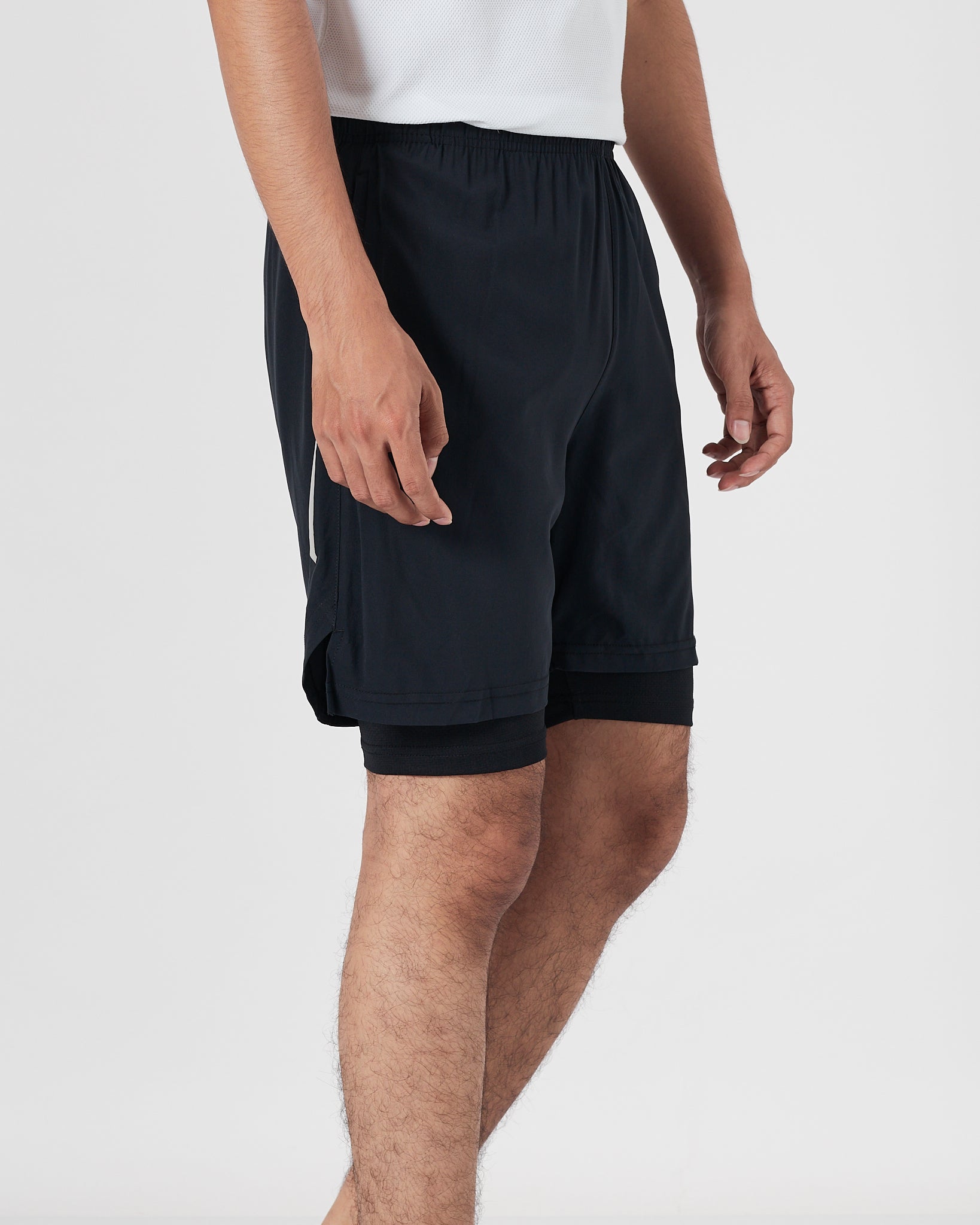 ADI 2in1 Men Black Track Shorts 14.50