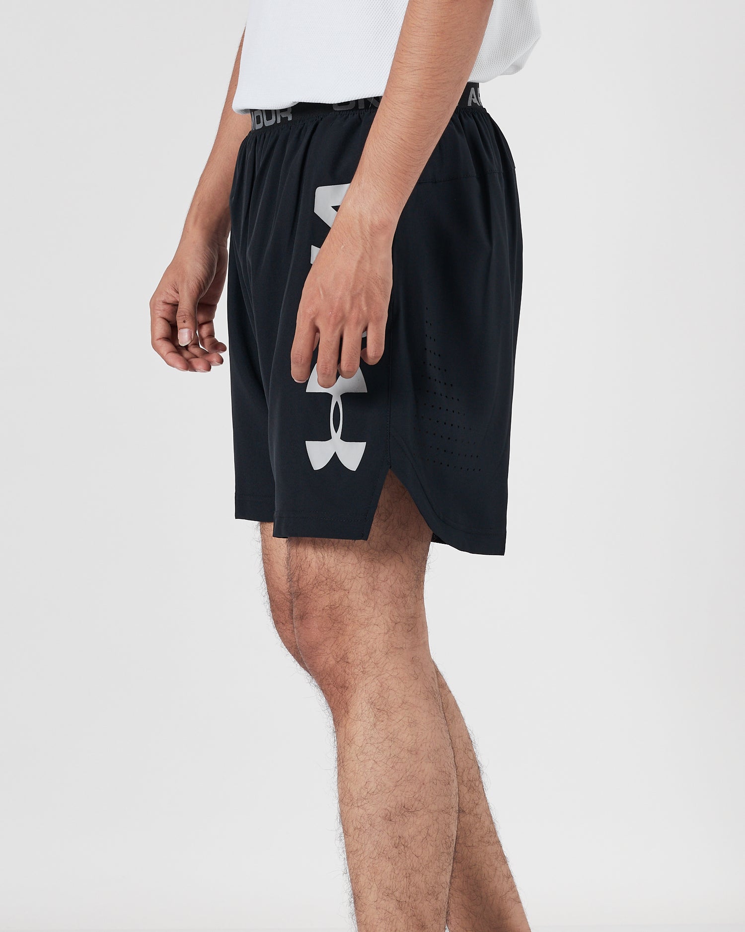 UA Logo Vertical Men Black Track Shorts 13.90