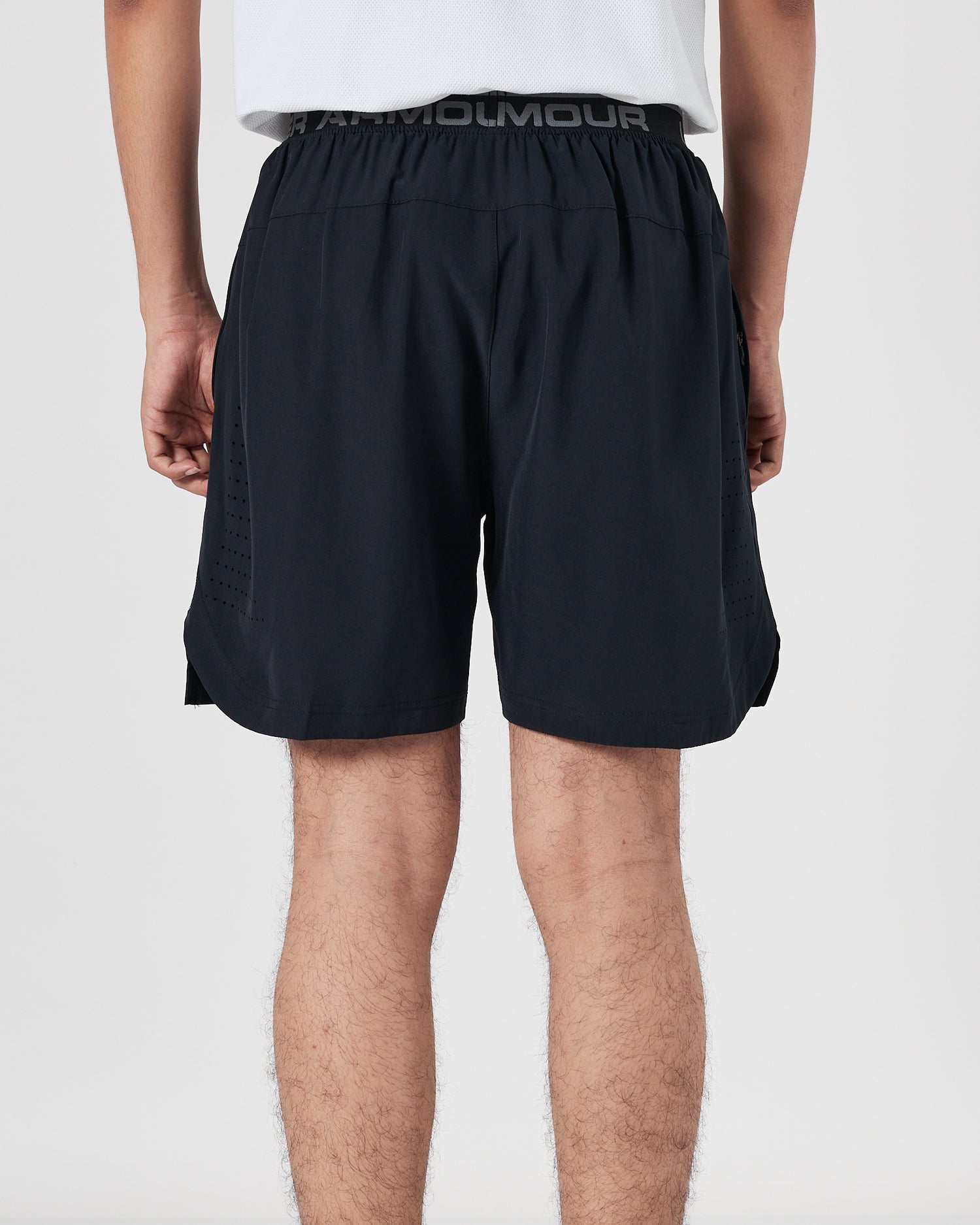 UA Logo Vertical Men Black Track Shorts 13.90