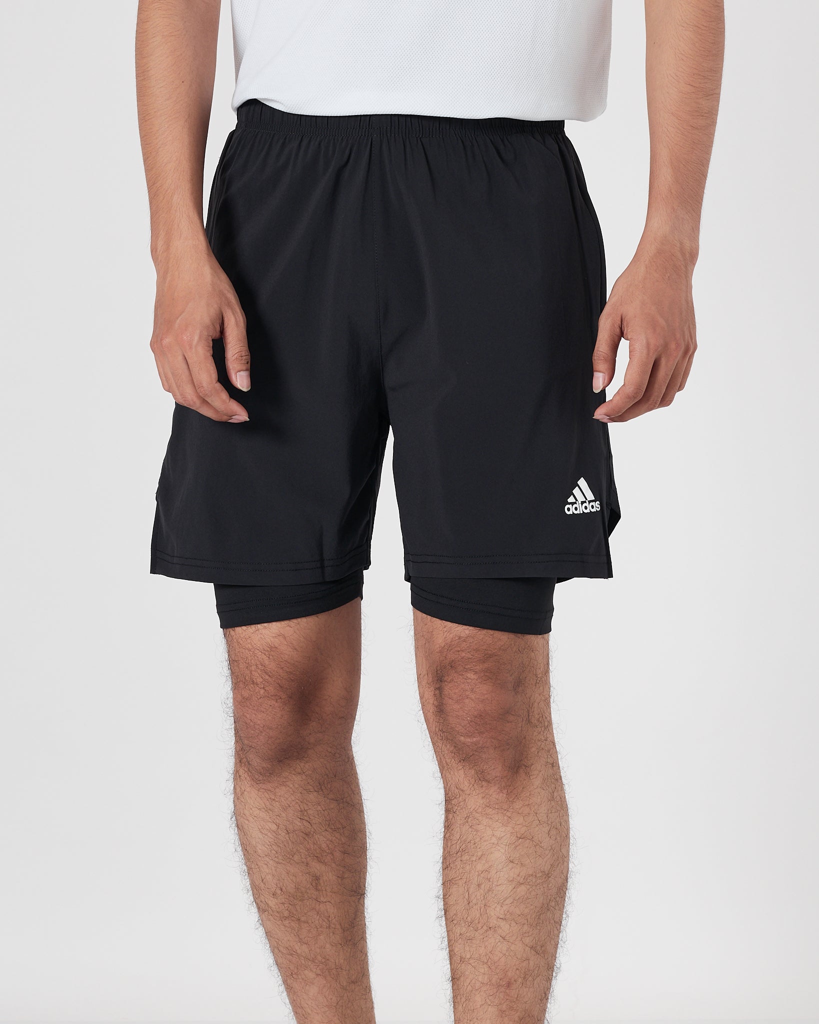 ADI 2in1 Men Black Track Shorts 14.50