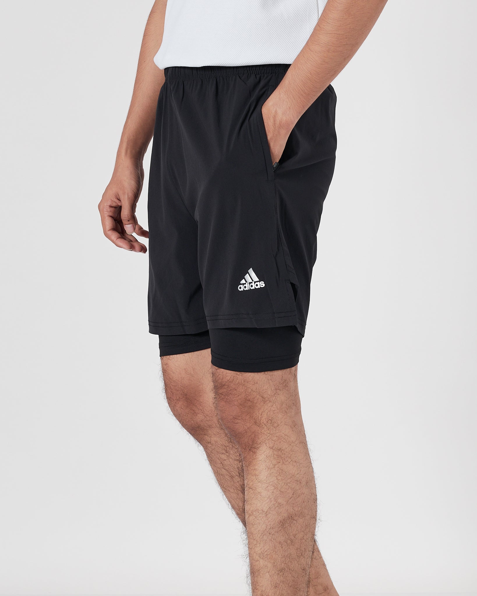 ADI 2in1 Men Black Track Shorts 14.50