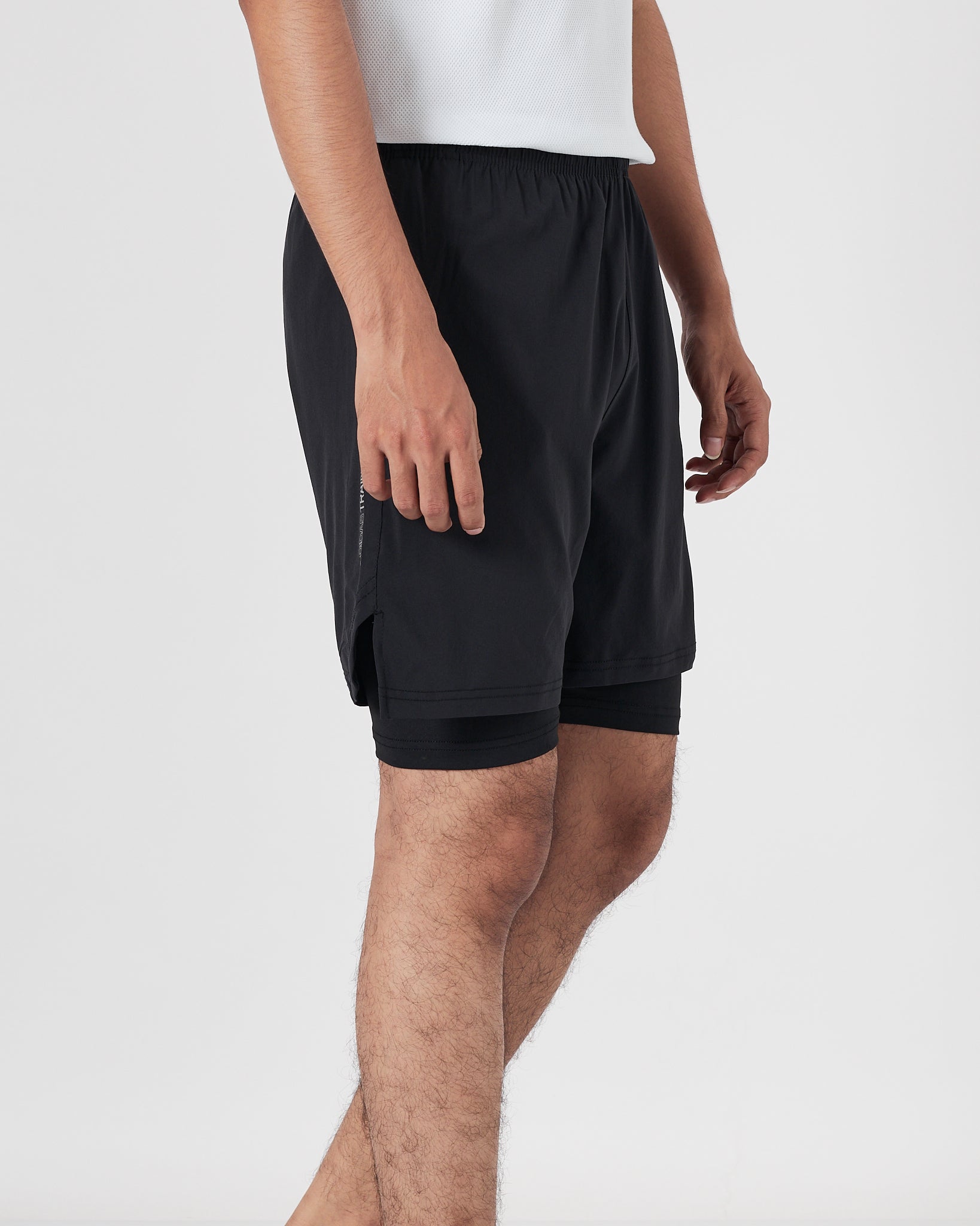 ADI 2in1 Men Black Track Shorts 14.50