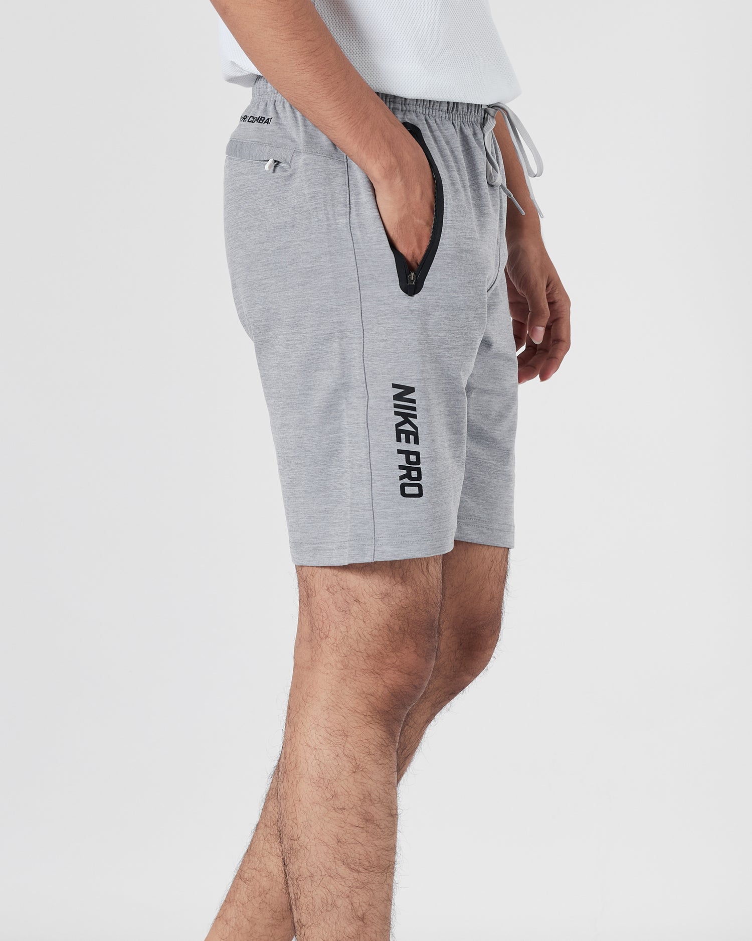 NIK Logo Embroidered Men Grey Track Shorts 13.90