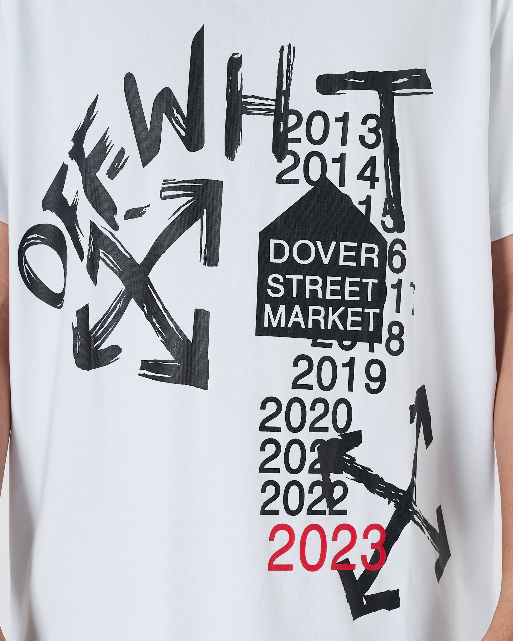 OW Logo Printed Men White T-Shirt 14.90