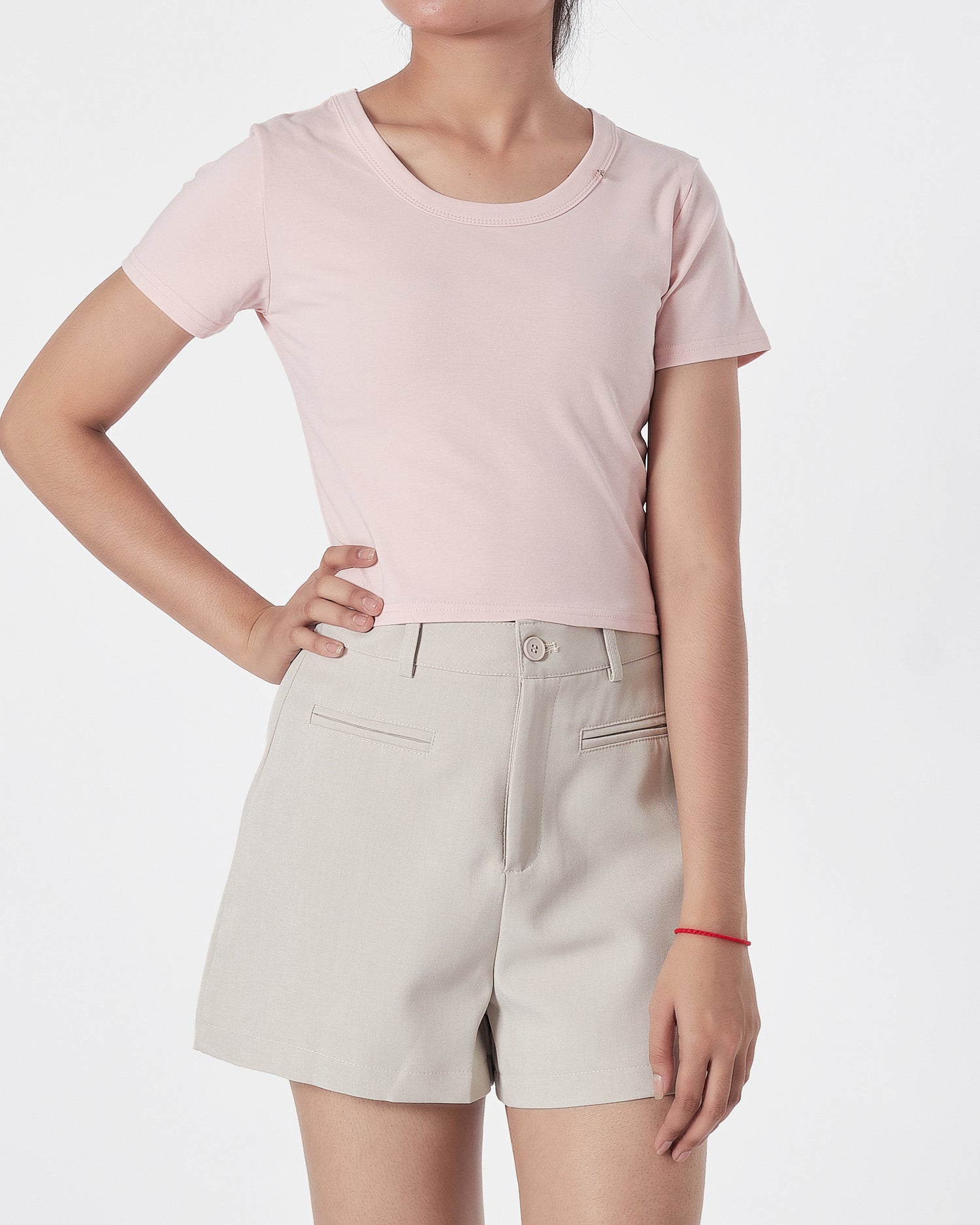 Light Pink Lady T-Shirt Crop Top 10.90