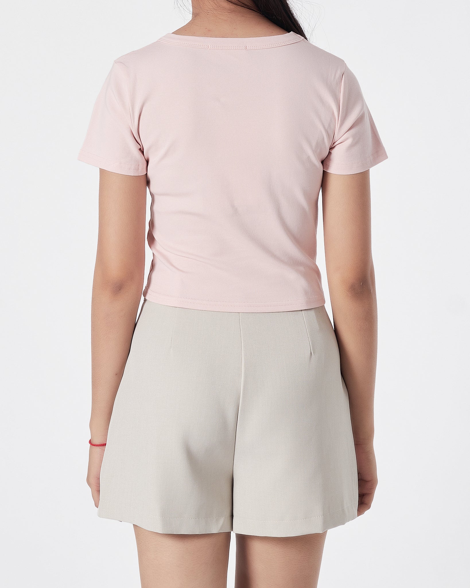 Light Pink Lady T-Shirt Crop Top 10.90