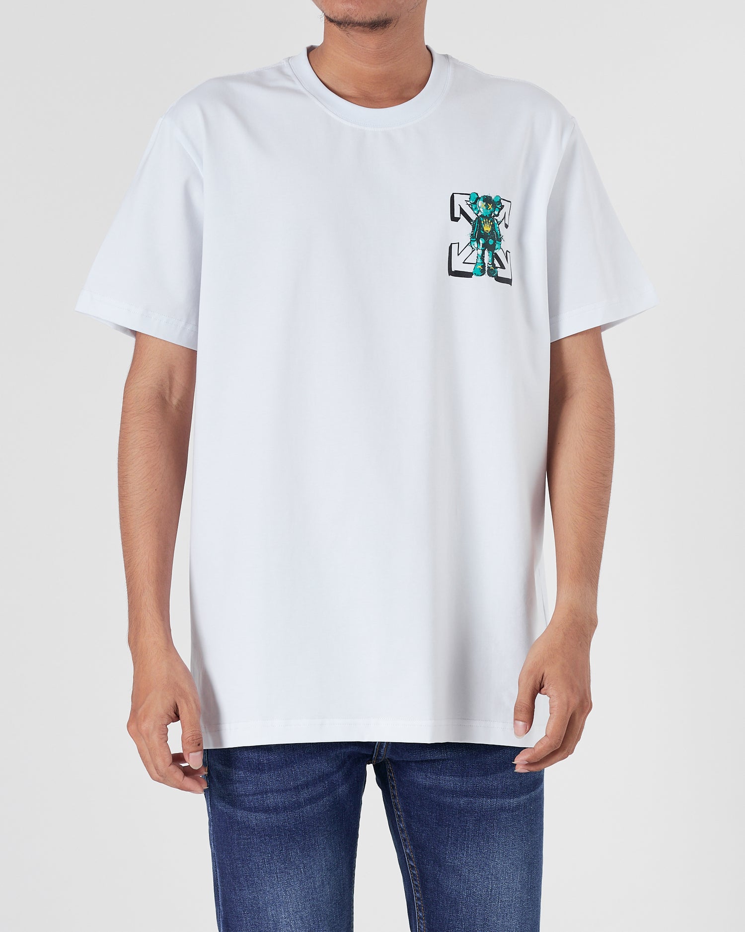 OW x Kaws Men White T-Shirt 15.90