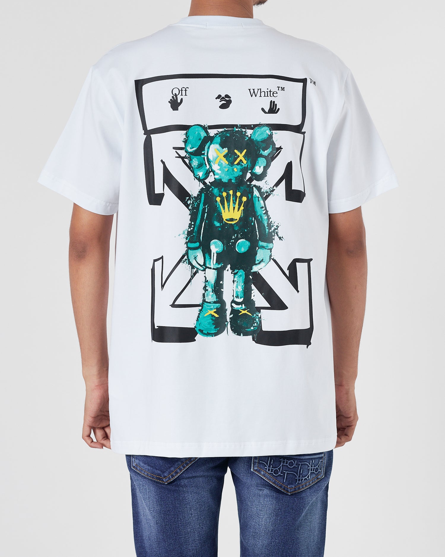 OW x Kaws Men White T-Shirt 15.90