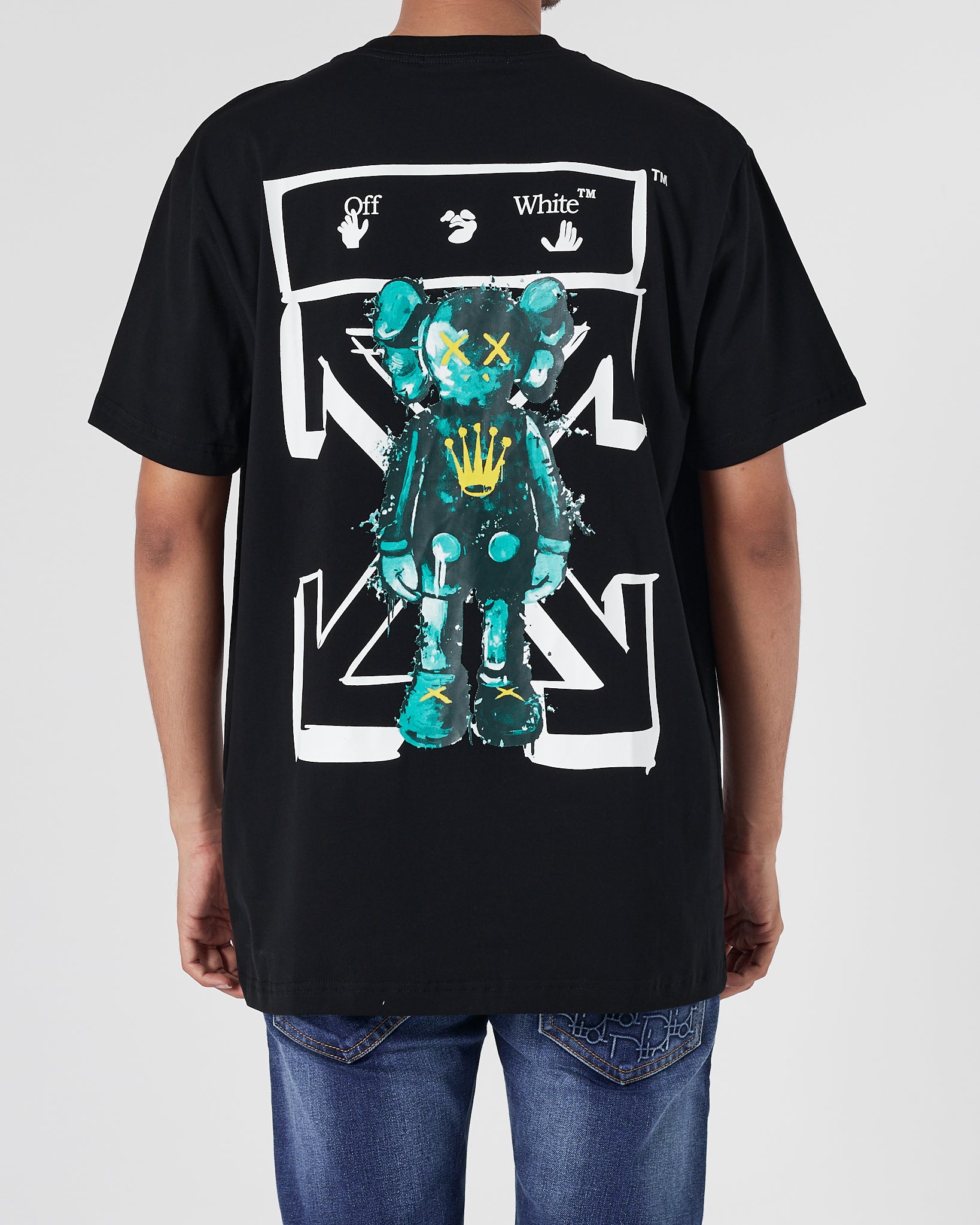 OW x Kaws Men Black T-Shirt 15.90