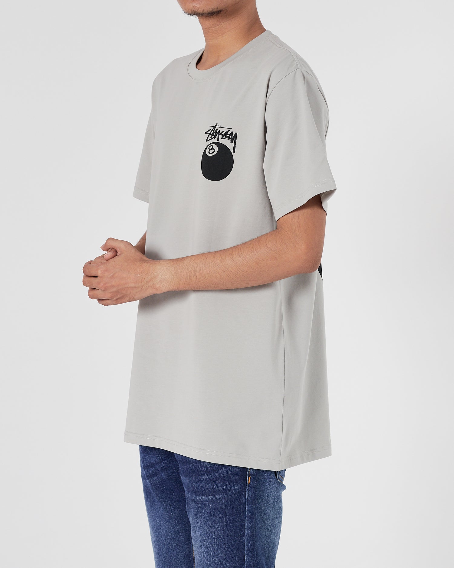 STU 8 Ball Men Grey T-Shirt 15.90