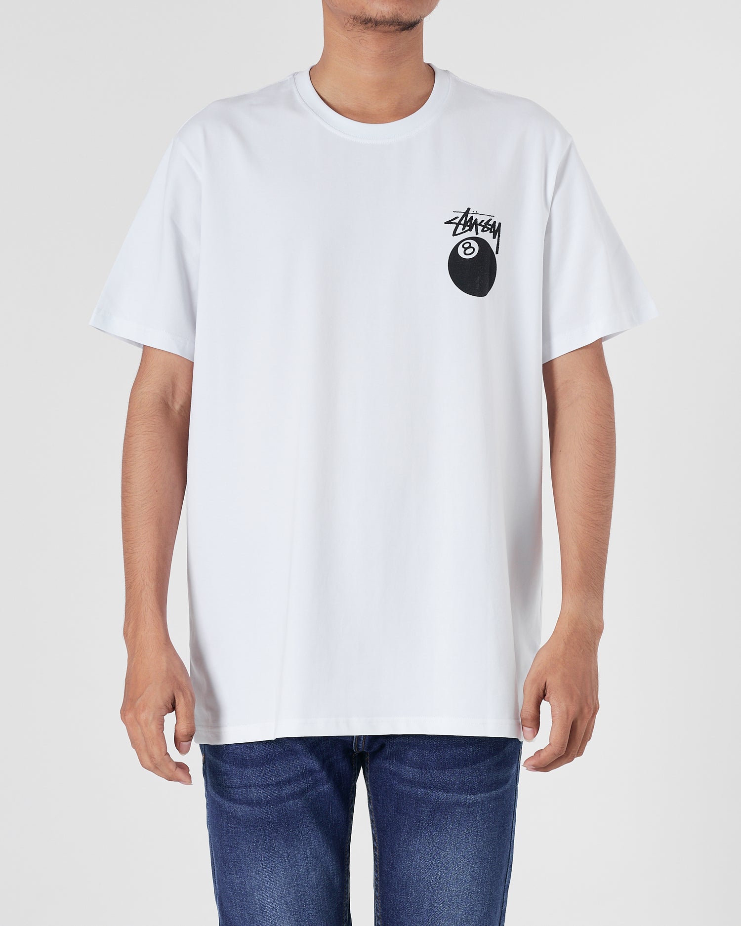 STU 8 Ball Men White T-Shirt 15.90