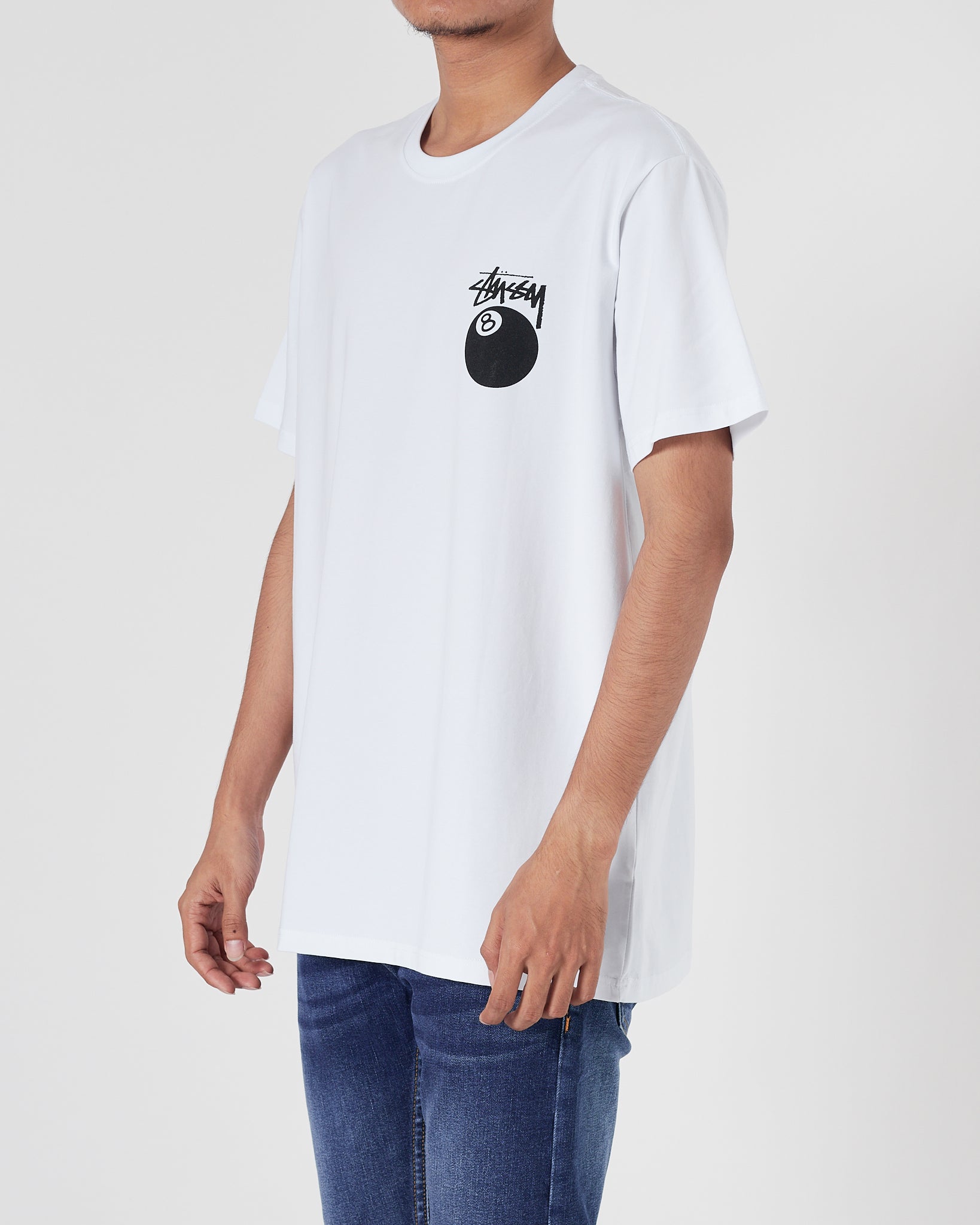 STU 8 Ball Men White T-Shirt 15.90