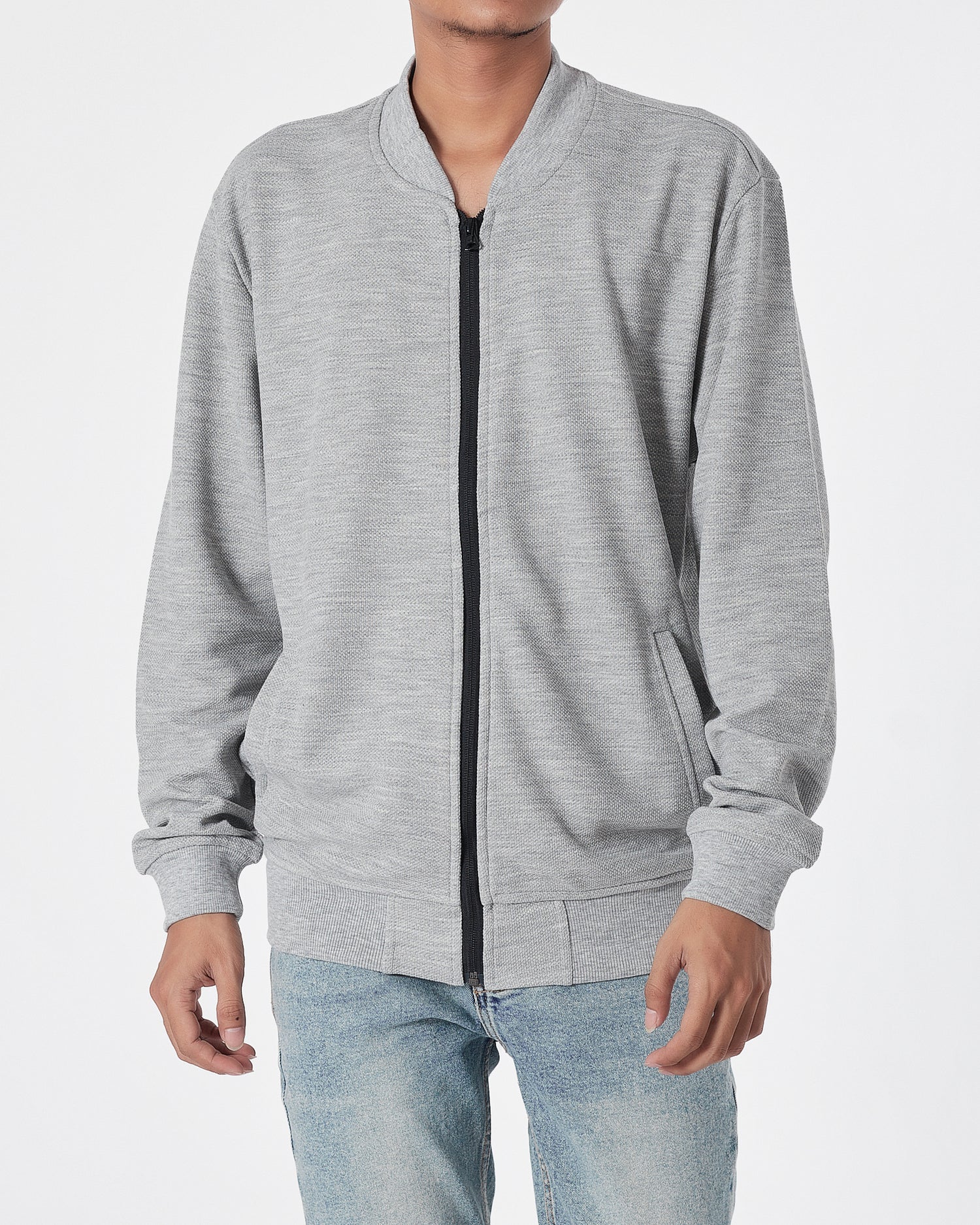 ZAR Plain Color Men Grey Jacket 19.90