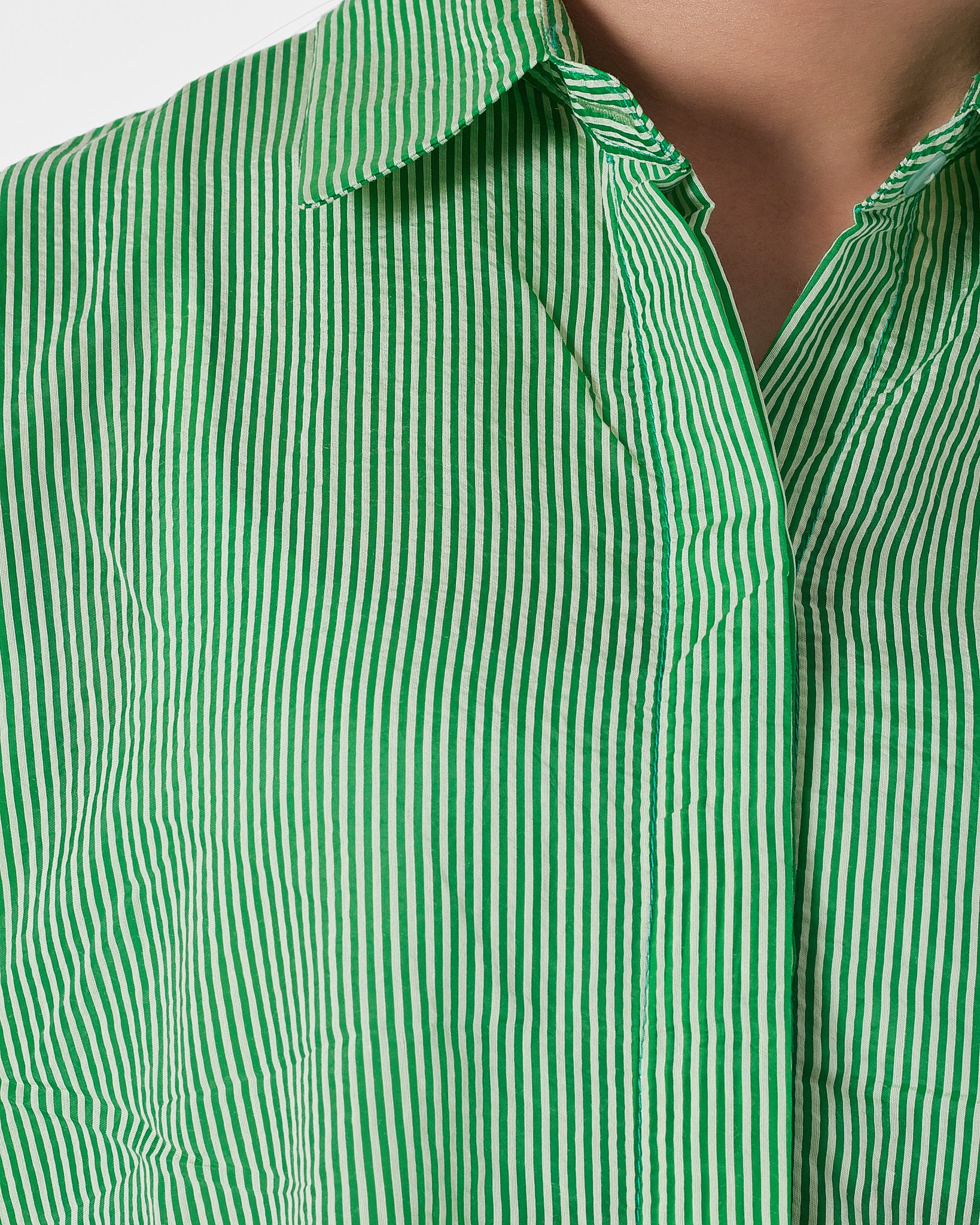 Green Striped Lady  Shirts Long Sleeve 16.90