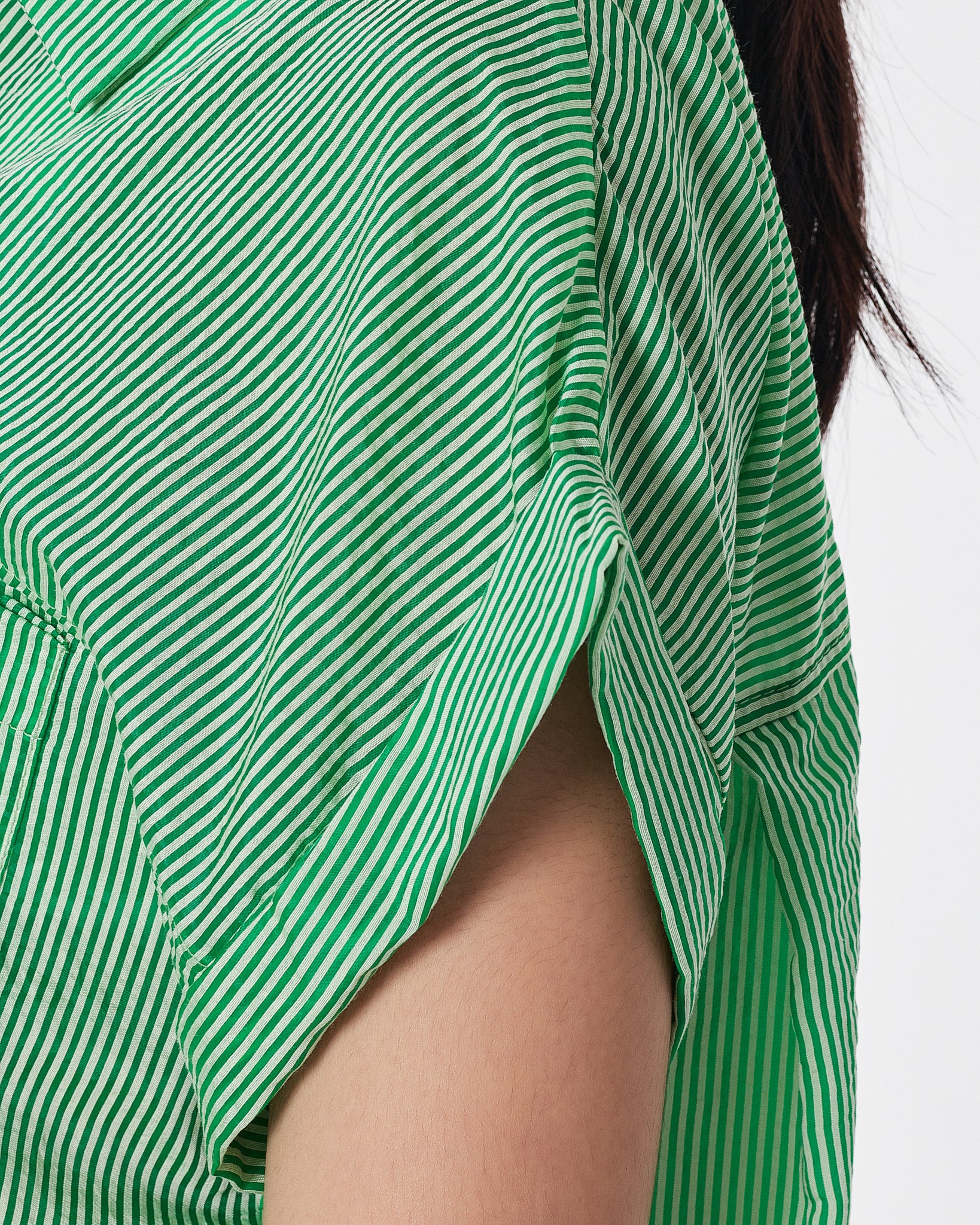 Green Striped Lady  Shirts Short Sleeve 15.90