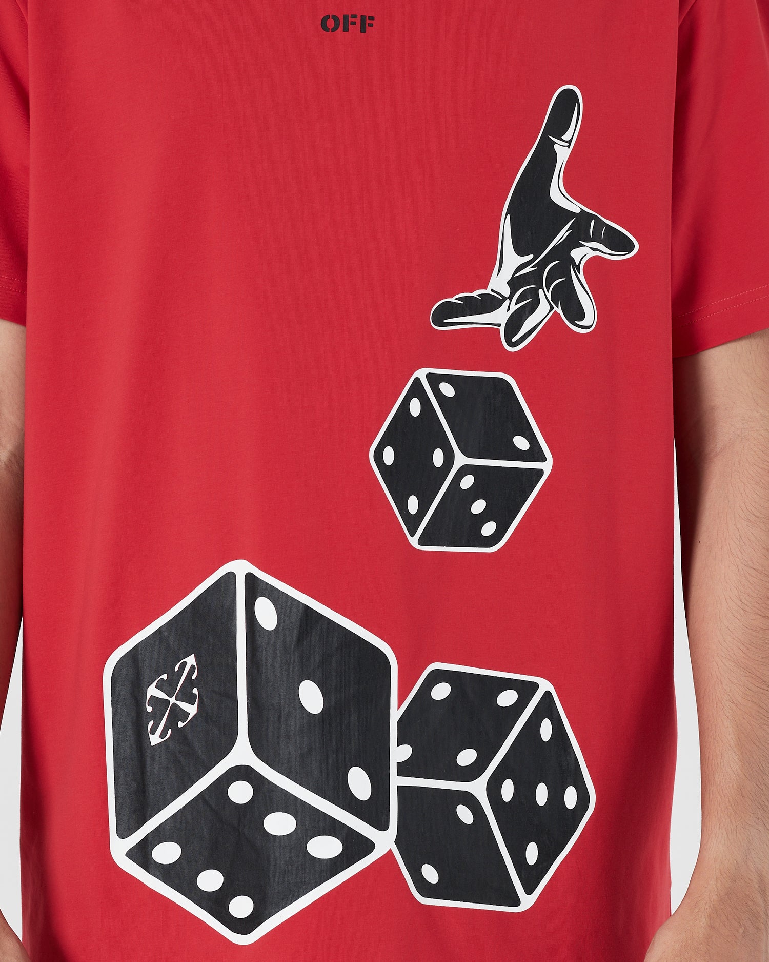 OW Dice Printed Men Red T-Shirt 15.90