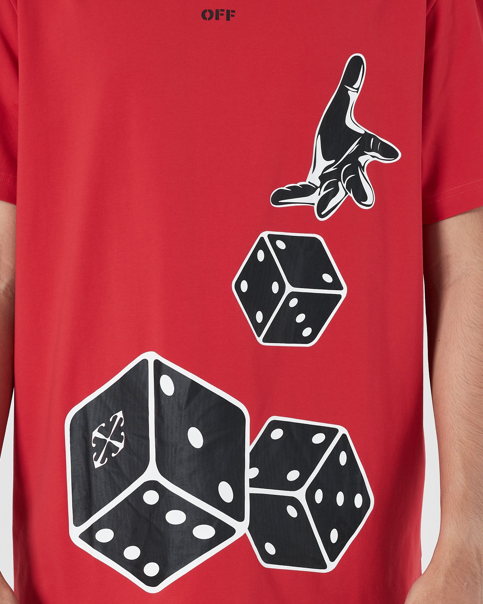 OW Dice Printed Men Red T-Shirt 15.90