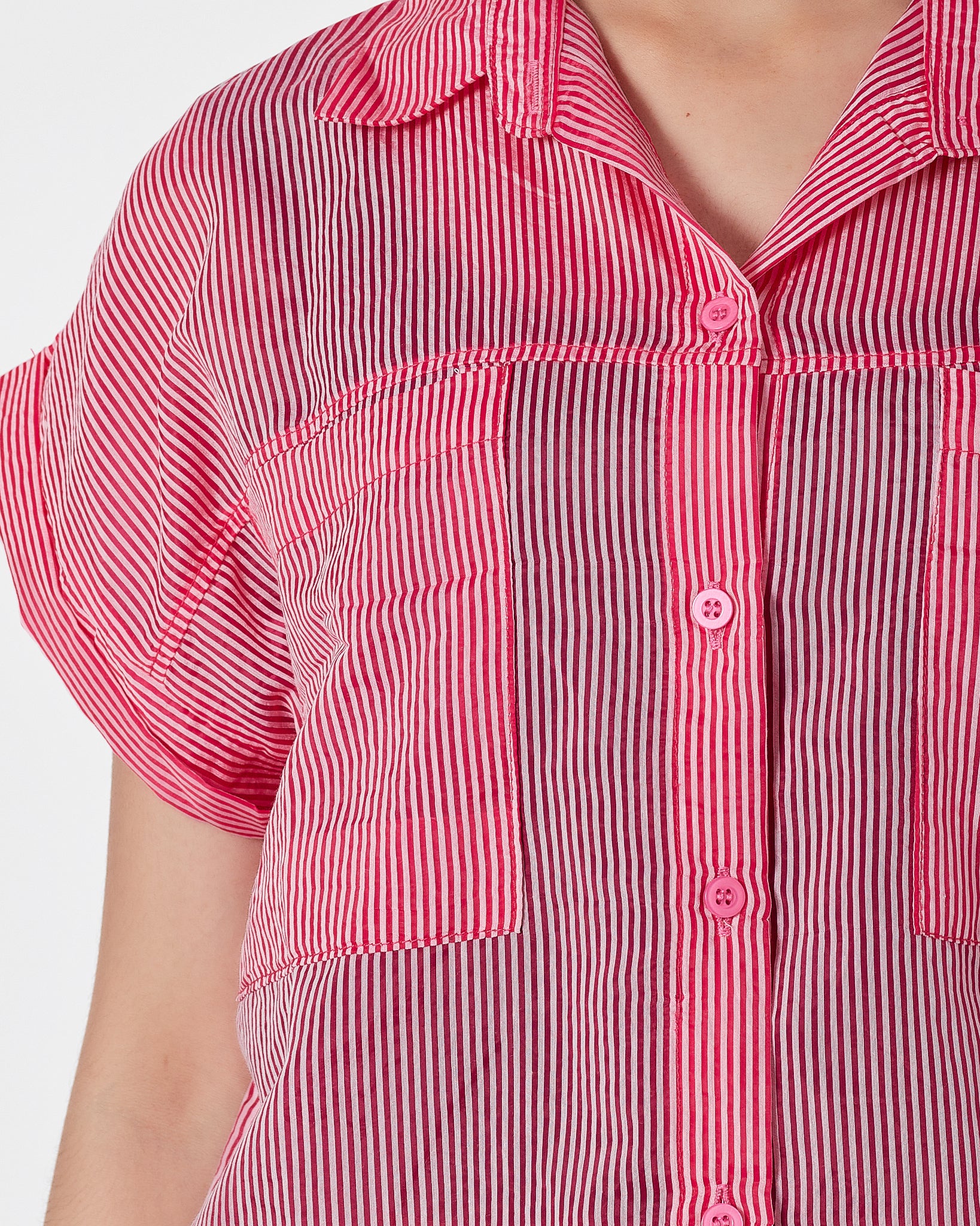 Red Striped Lady  Shirts Short Sleeve 15.90