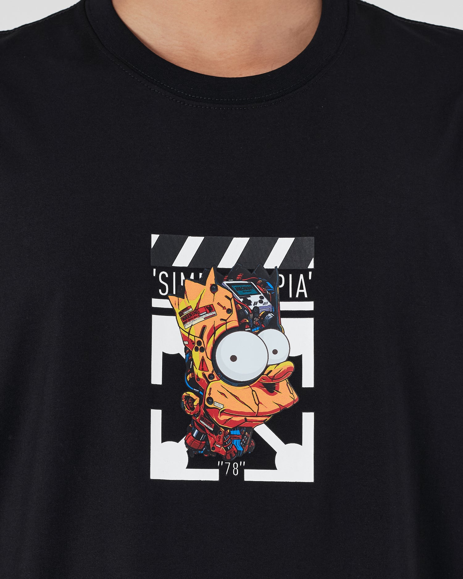 OW X The  Simpsons Men Black T-Shirt 16.90