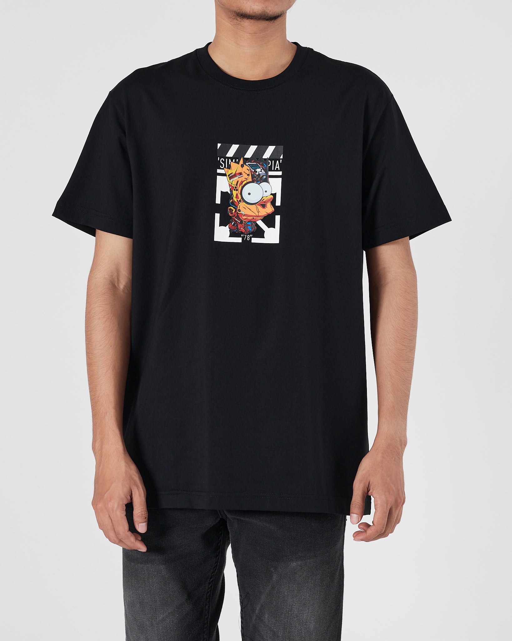 OW X The  Simpsons Men Black T-Shirt 16.90