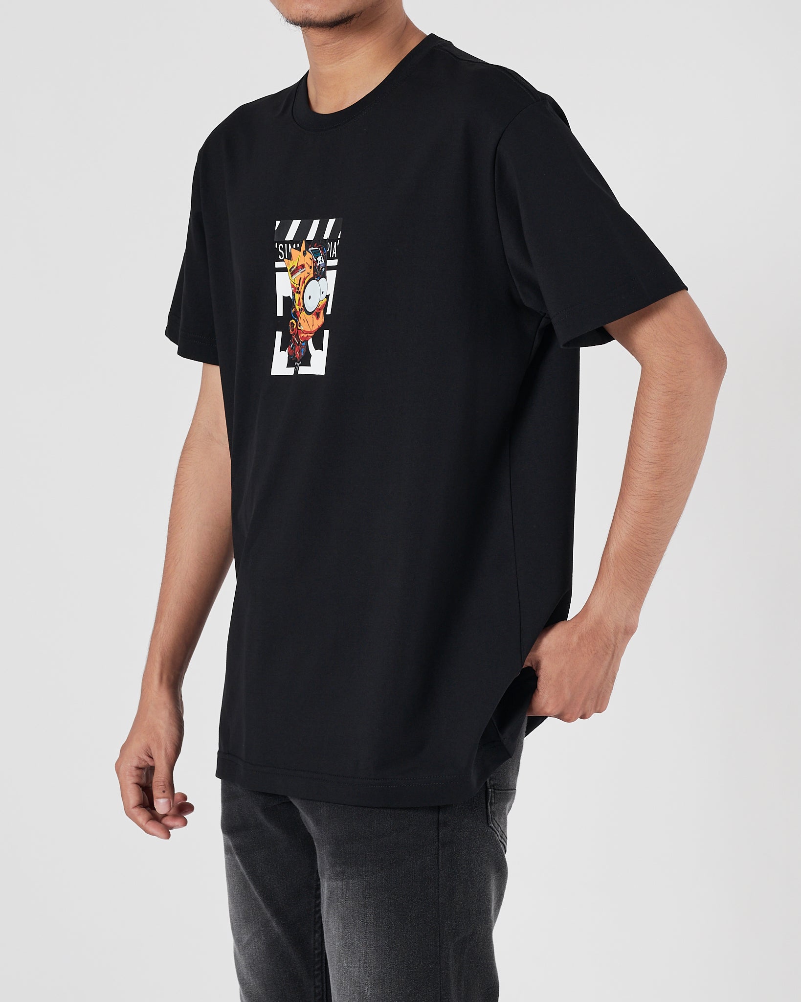 OW X The  Simpsons Men Black T-Shirt 16.90