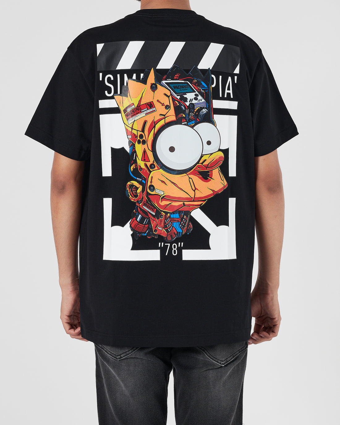 OW X The Simpsons Men Black T-Shirt 16.90