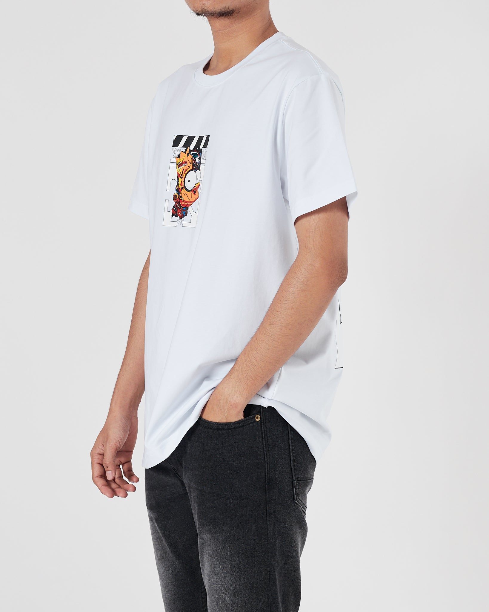 OW X The  Simpsons Men White T-Shirt 16.90